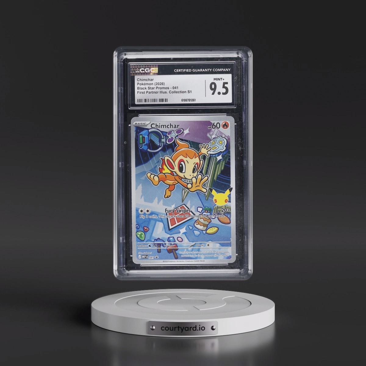 2025 Black Star Promos - Mega Evolution MEP EN Chimchar - First Partner Illustration Collection Series 1 (Holo) #041 CGC 9.5