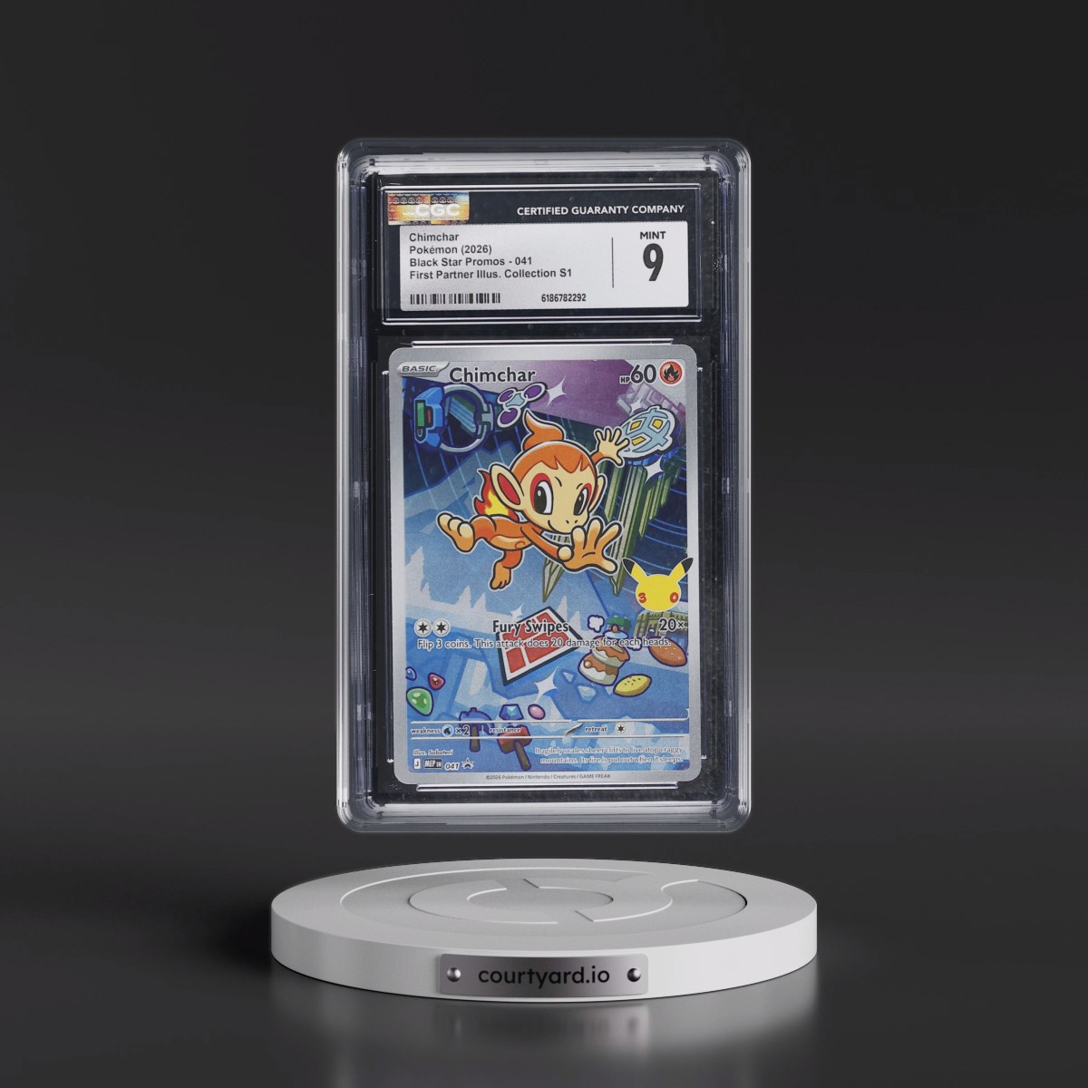2025 Black Star Promos - Mega Evolution MEP EN Chimchar - First Partner Illustration Collection Series 1 (Holo) #041 CGC 9