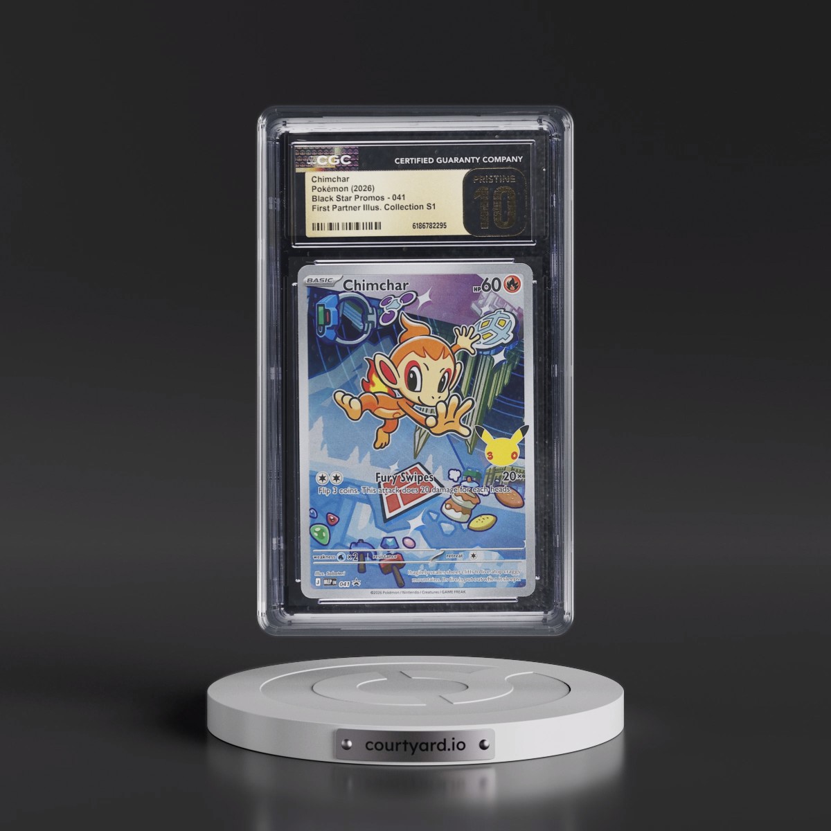 2025 Black Star Promos - Mega Evolution MEP EN Chimchar - First Partner Illustration Collection Series 1 (Holo) #041 CGC 10
