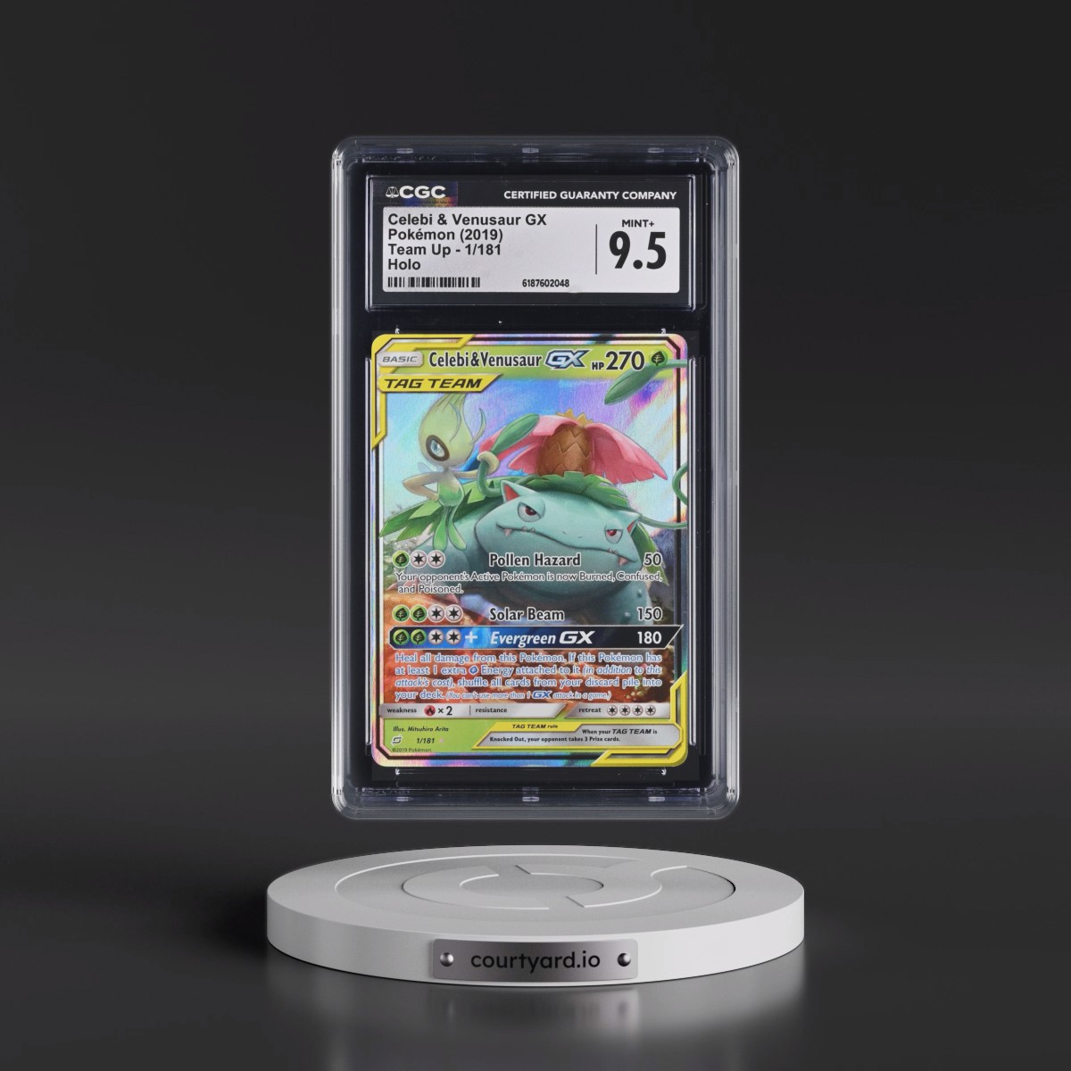 2019 Team Up #1/181 Celebi & Venusaur GX - Holo (CGC 9.5 MINT+)