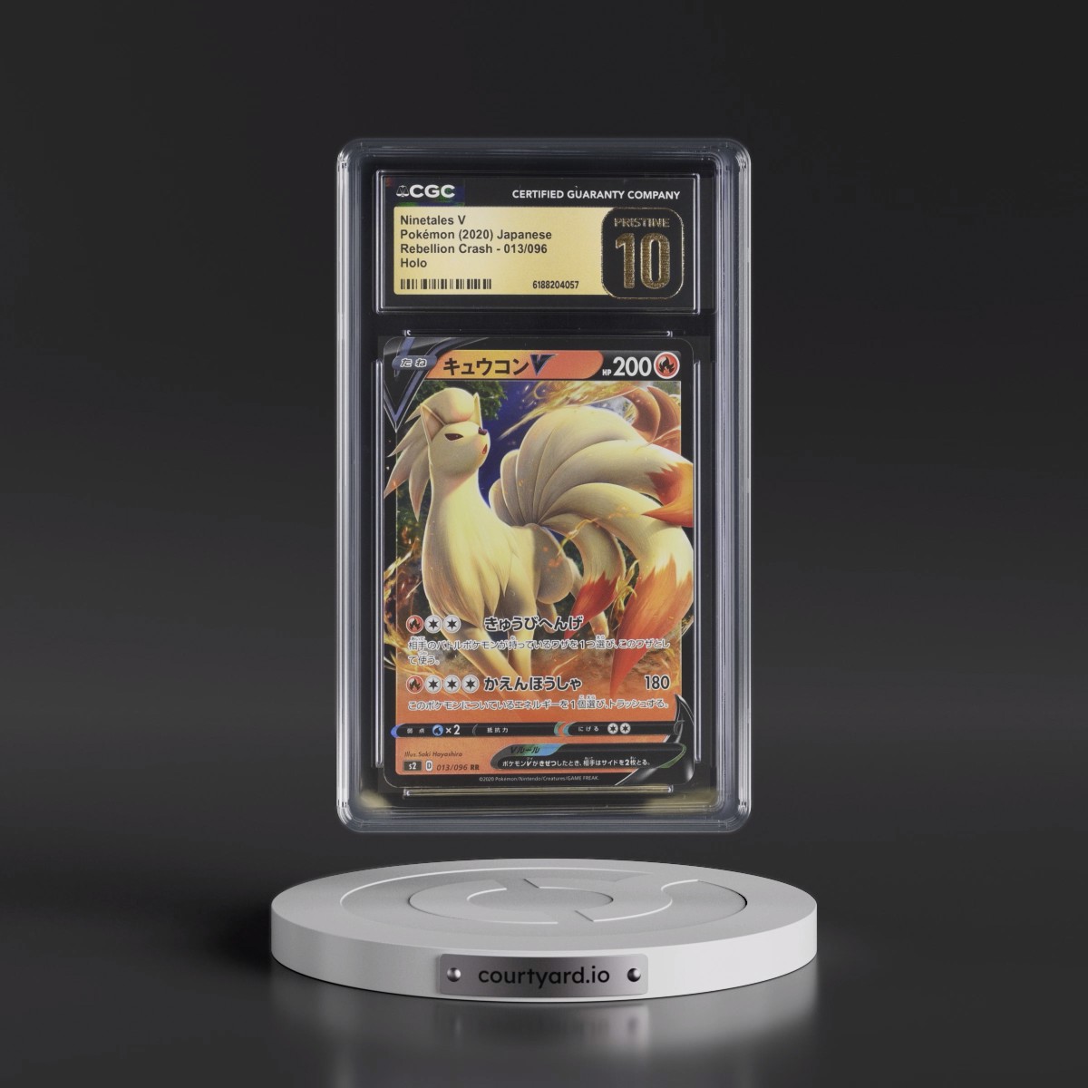 2020 Rebellion Crash #013/096 Ninetales V - Holo (CGC 10 PRISTINE)