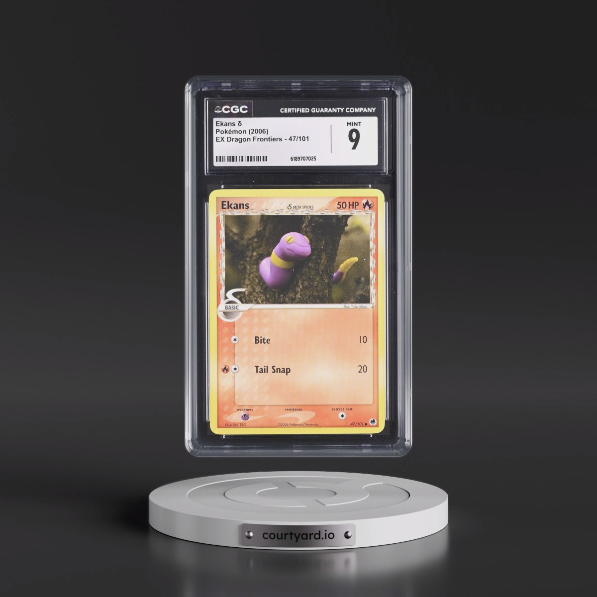 2006 EX Dragon Frontiers #47/101 Ekans δ (CGC 9 MINT)