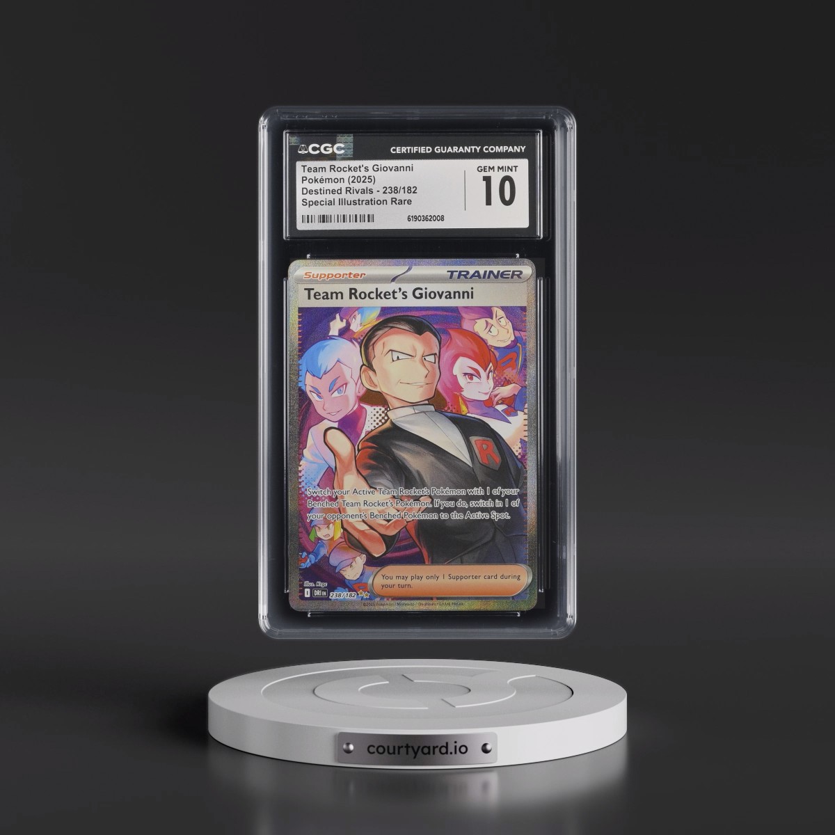 2025 Destined Rivals - DRI EN #238/182 Team Rocket's Giovanni - Special Illustration Rare (Holo) (CGC 10 GEM MINT)