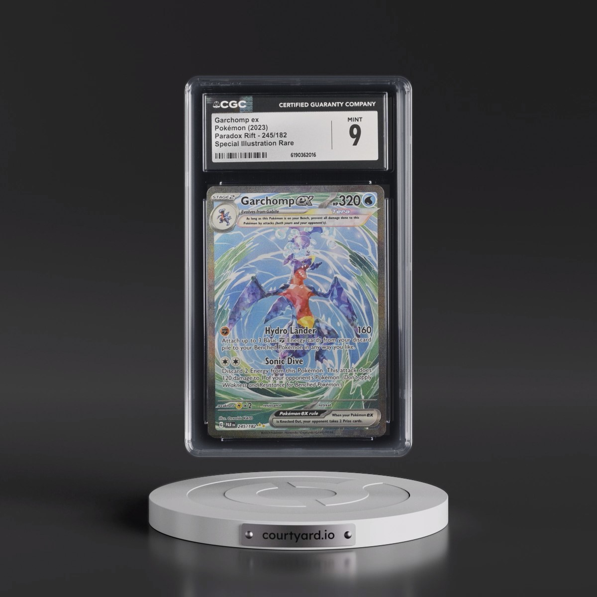 2023 Paradox Rift - PAR EN #245/182 Garchomp ex - Special Illustration Rare (Holo) (CGC 9 MINT)