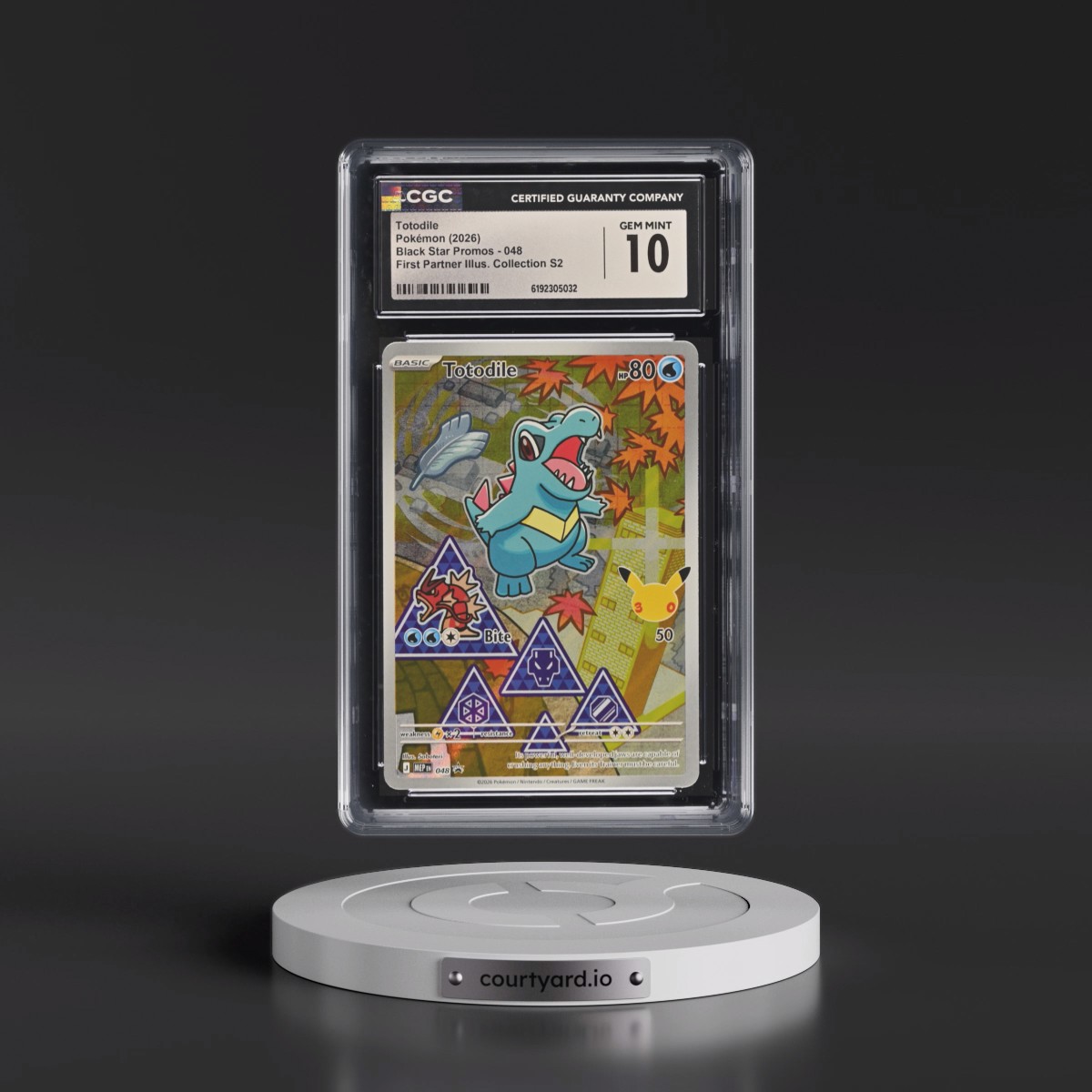 2025 Black Star Promos - Mega Evolution MEP EN #048 Totodile - First Partner Illustration Collection Series 2 (Holo) (CGC 10 GEM MINT)