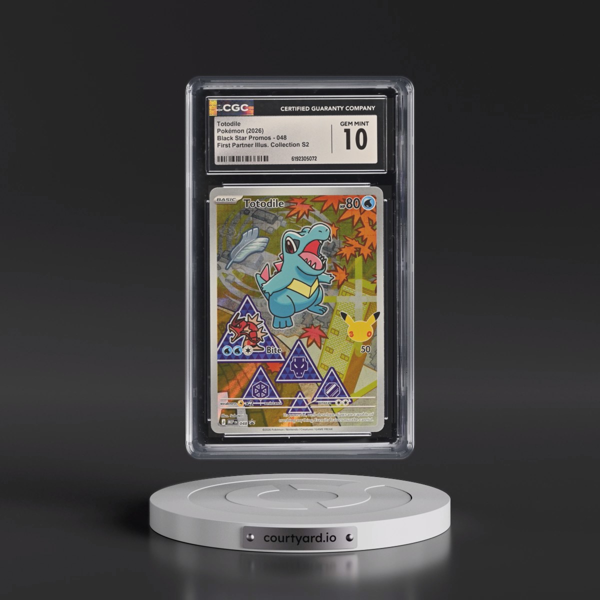 2025 Black Star Promos - Mega Evolution MEP EN #048 Totodile - First Partner Illustration Collection Series 2 (Holo) (CGC 10 GEM MINT)