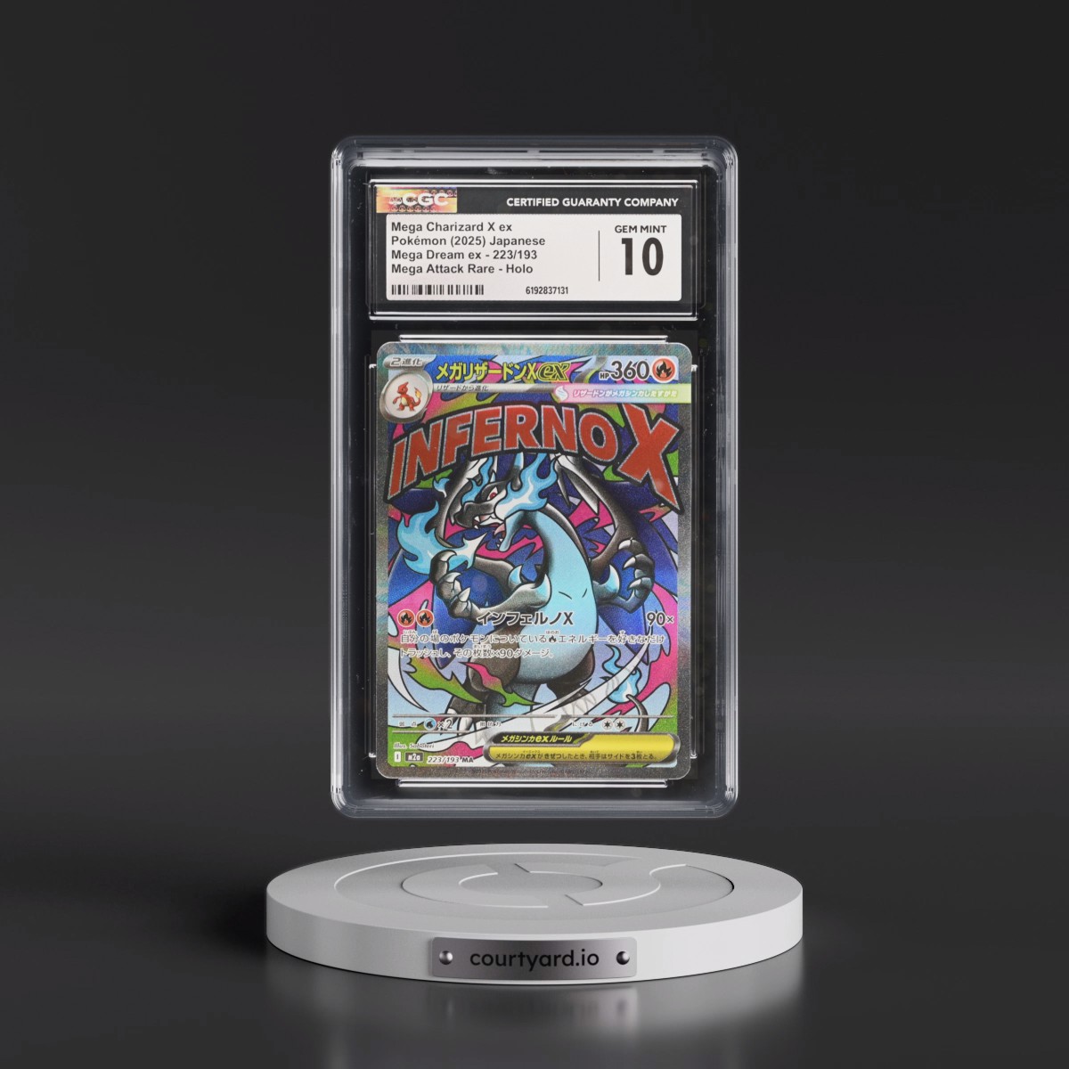 2025 Mega Dream ex - M2a #223/193 Mega Charizard X ex - Mega Attack Rare Holo (CGC 10 GEM MINT)