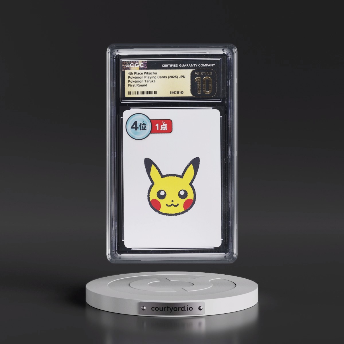 2025 Pokémon Taruka (2025) 4th Place Pikachu - (Red Back) First Round CGC 10