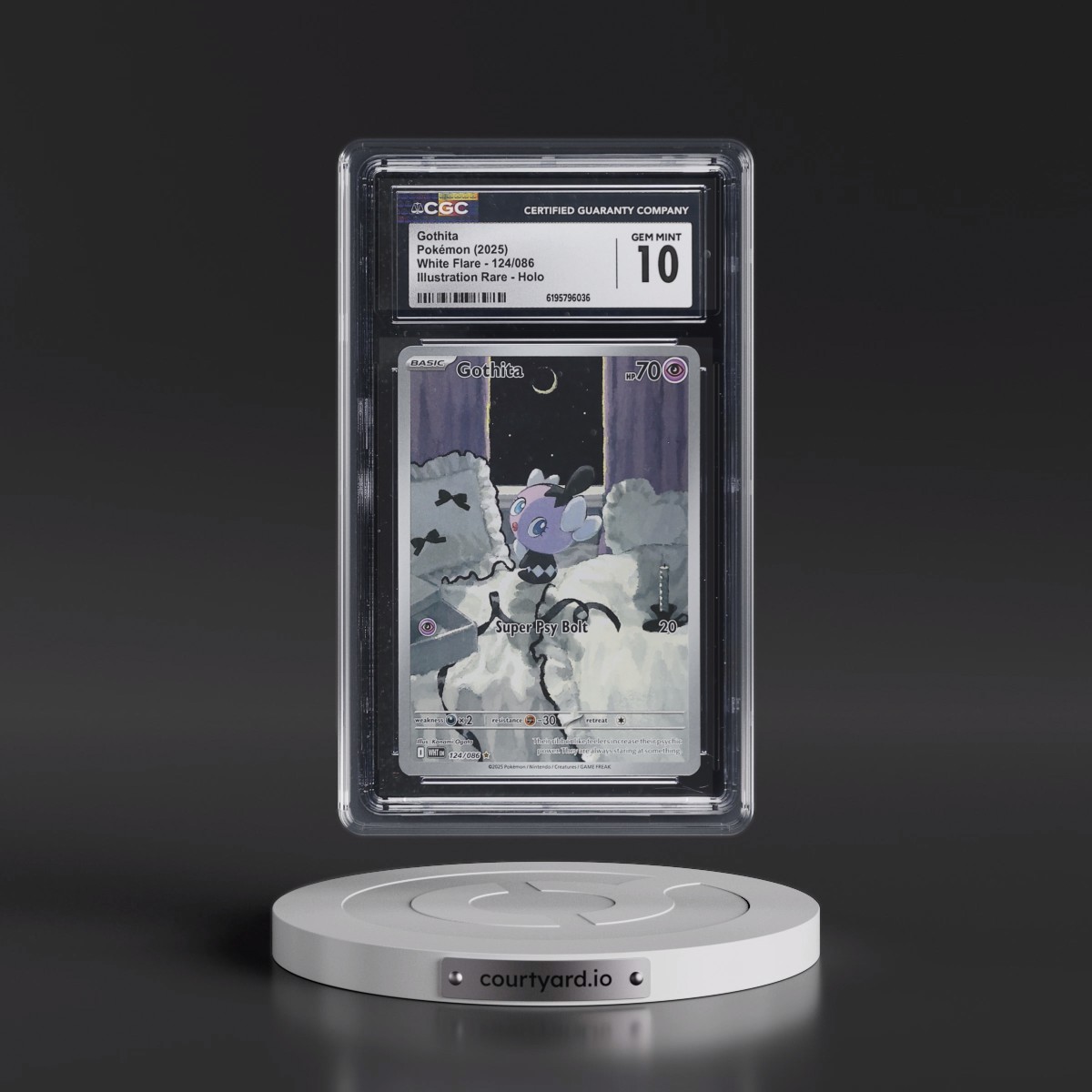 2025 White Flare - WHT EN #124/086 Gothita - Illustration Rare Holo (CGC 10 GEM MINT)