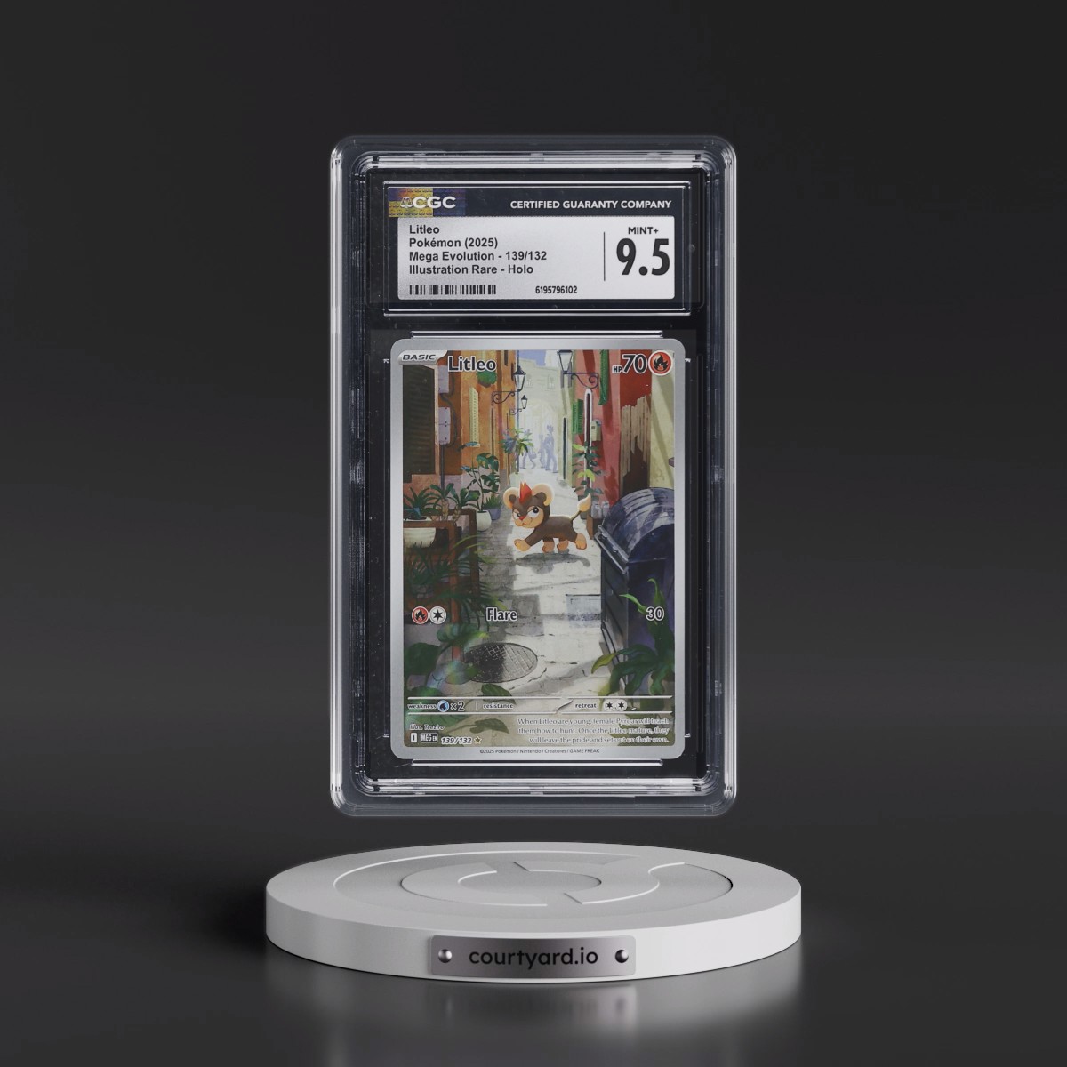 2025 Mega Evolution - MEG EN #139/132 Litleo - Illustration Rare Holo (CGC 9.5 MINT+)