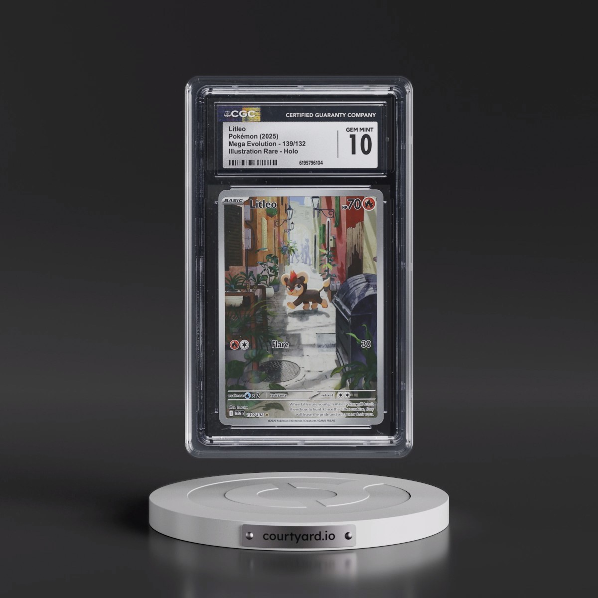 2025 Mega Evolution - MEG EN #139/132 Litleo - Illustration Rare Holo (CGC 10 GEM MINT)