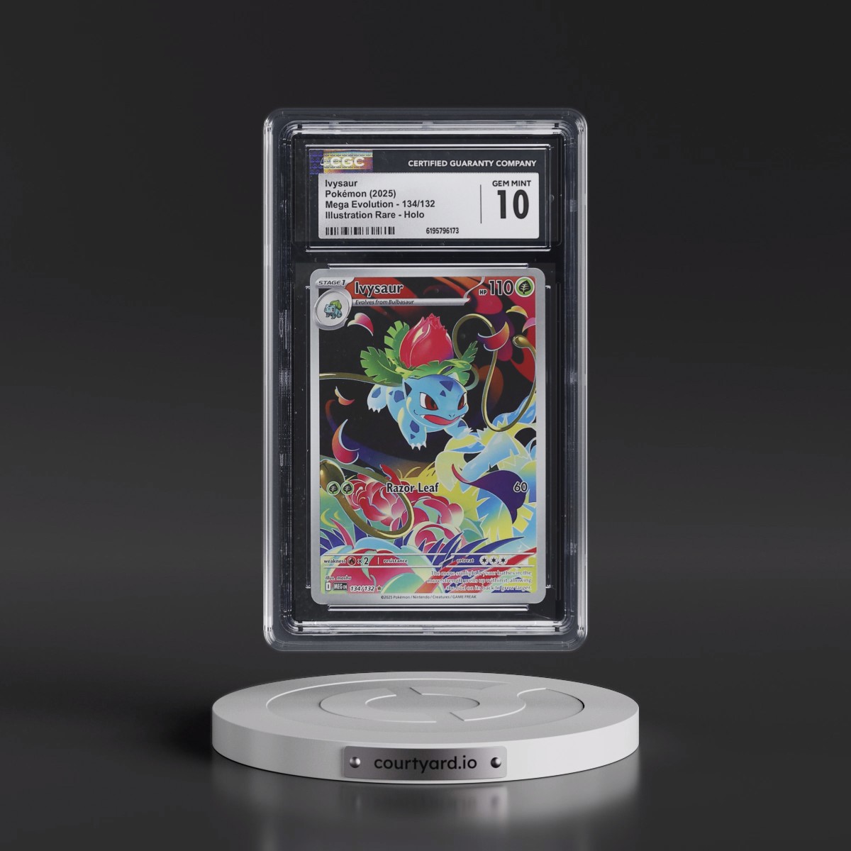 2025 Mega Evolution - MEG EN Ivysaur - Illustration Rare Holo #134/132 CGC 10