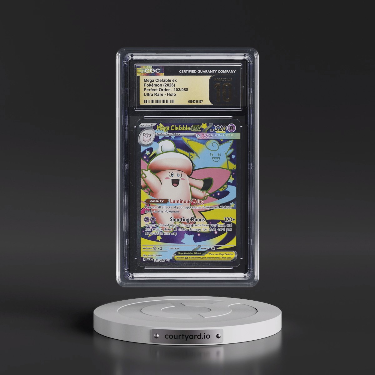 2026 Perfect Order - POR EN #103/088 Mega Clefable ex - Ultra Rare Holo (CGC 10 PRISTINE)