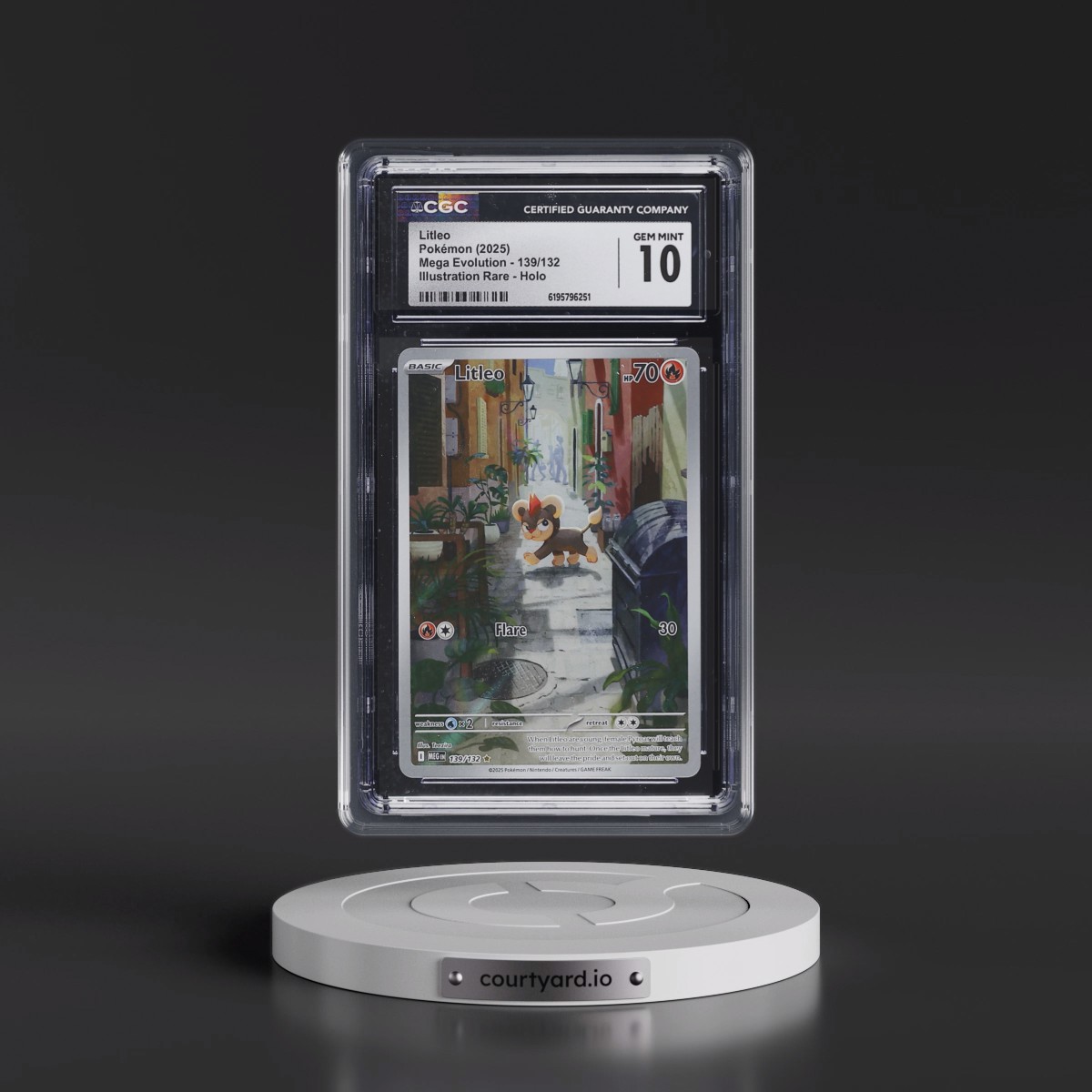 2025 Mega Evolution - MEG EN #139/132 Litleo - Illustration Rare Holo (CGC 10 GEM MINT)
