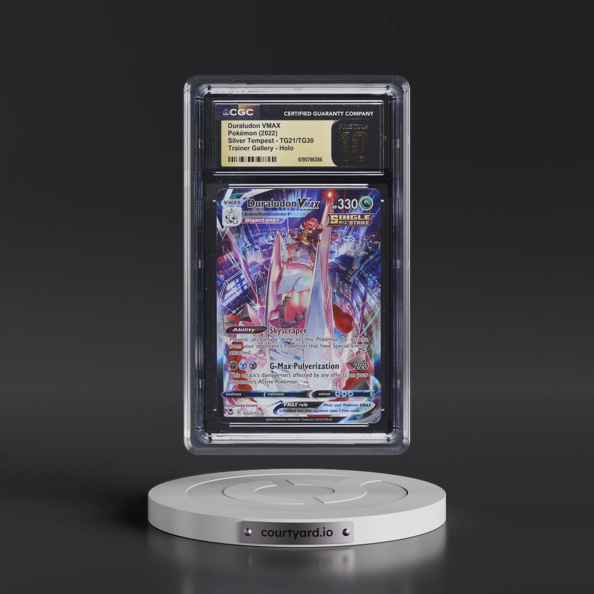 2022 Silver Tempest Duraludon VMAX - Trainer Gallery Holo #TG21/TG30 CGC 10