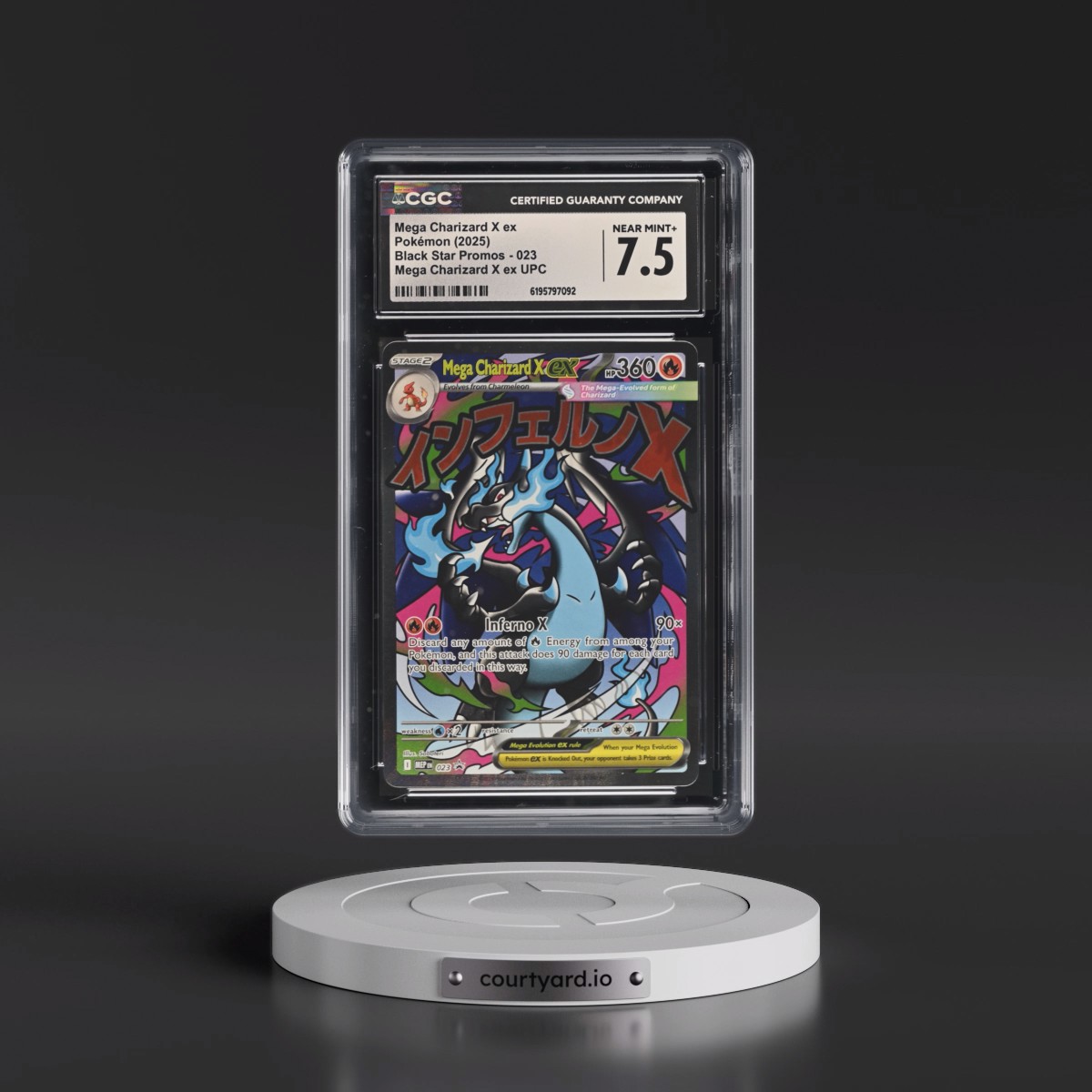 2025 Black Star Promos - Mega Evolution MEP EN Mega Charizard X ex - Mega Charizard X ex Ultra Premium Collection (Holo) #023 CGC 7.5