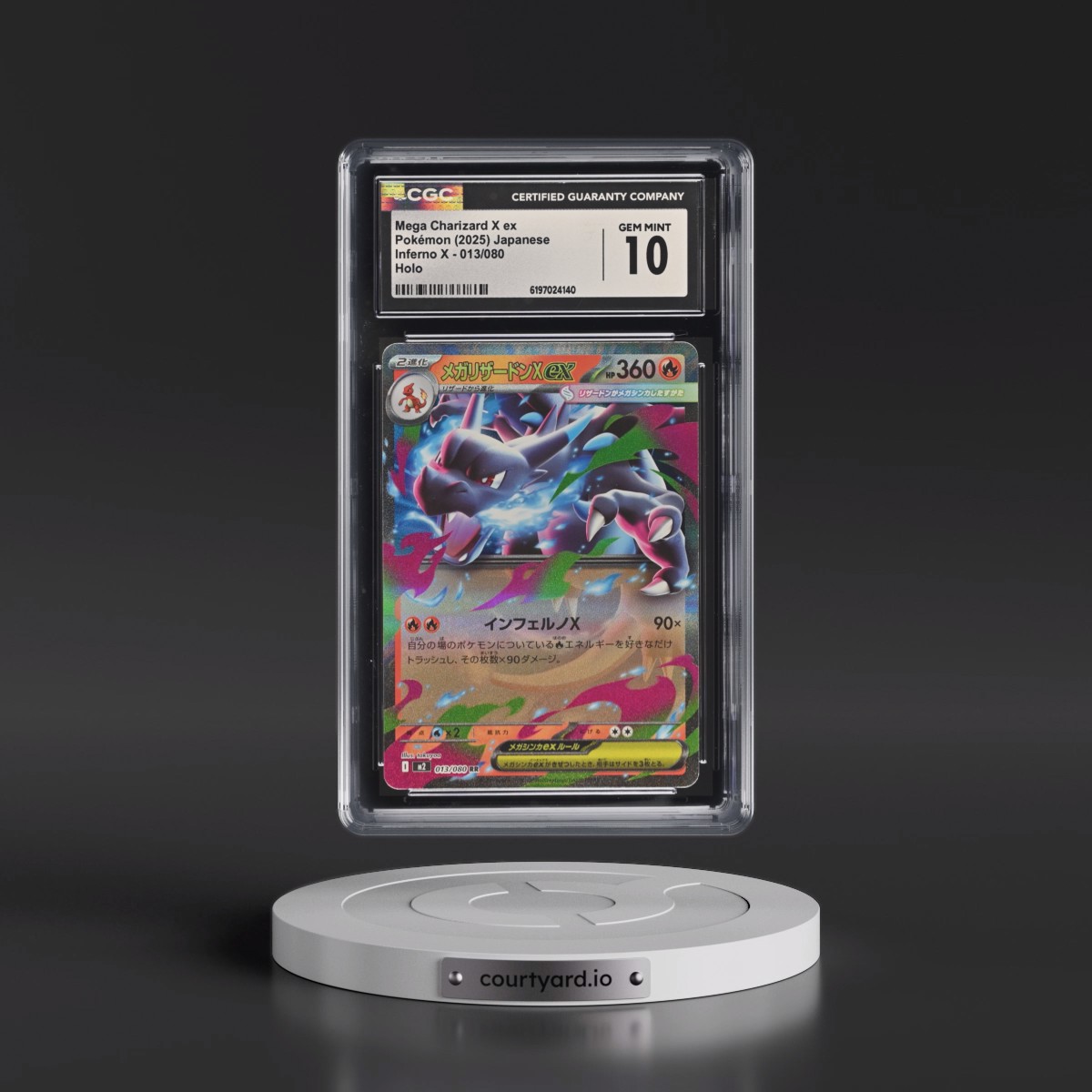 2025 Inferno X - M2 #013/080 Mega Charizard X ex - Holo (CGC 10 GEM MINT)