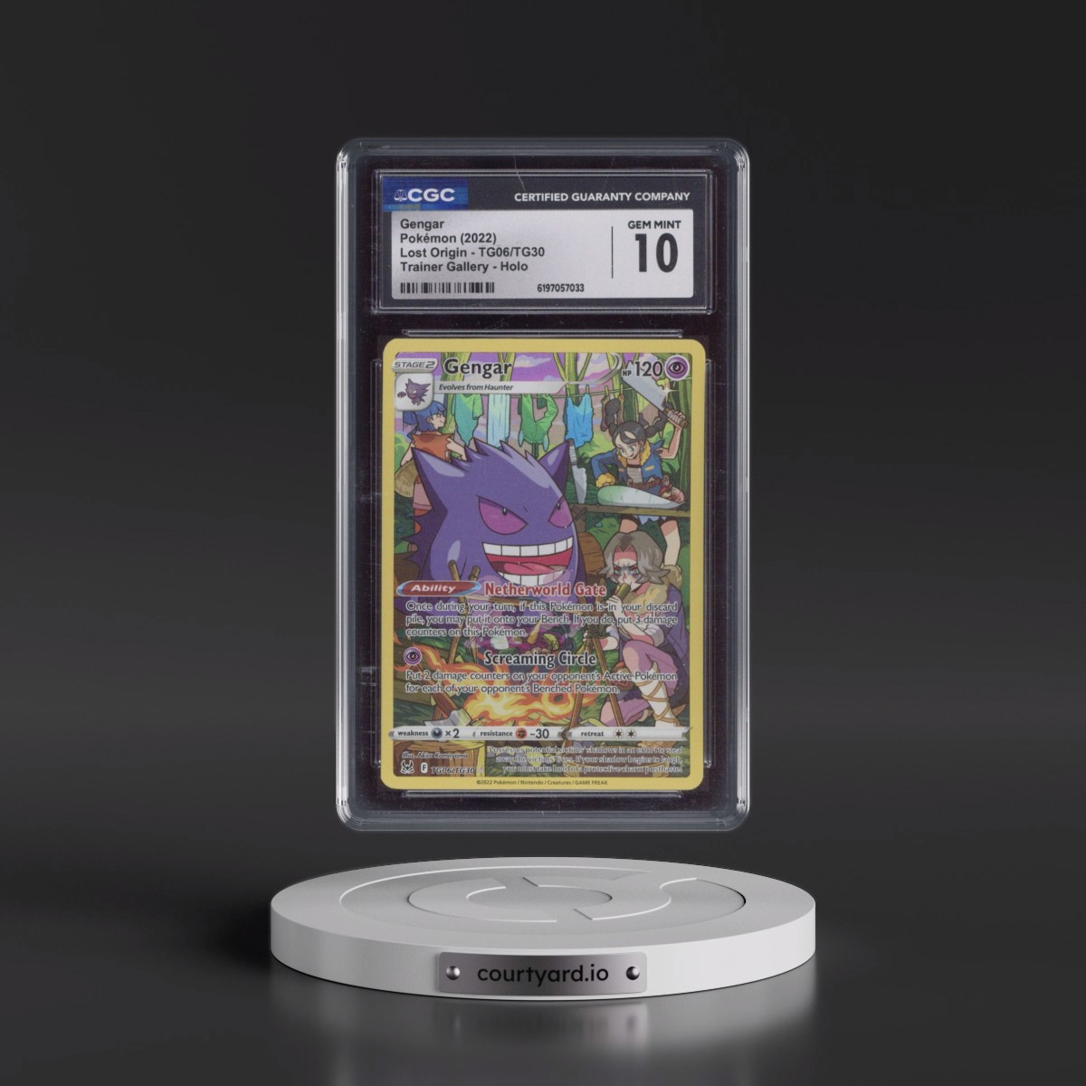 2022 Lost Origin #TG06/TG30 Gengar - Trainer Gallery Holo (CGC 10 GEM MINT)