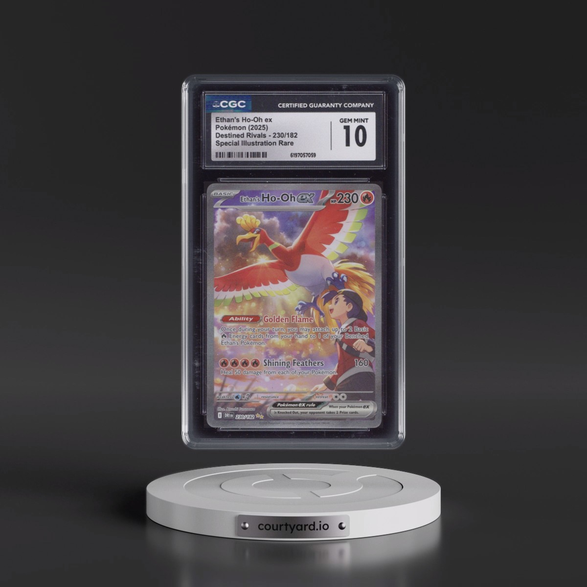 2025 Destined Rivals - DRI EN Ethan's Ho-Oh ex - Special Illustration Rare (Holo) #230/182 CGC 10
