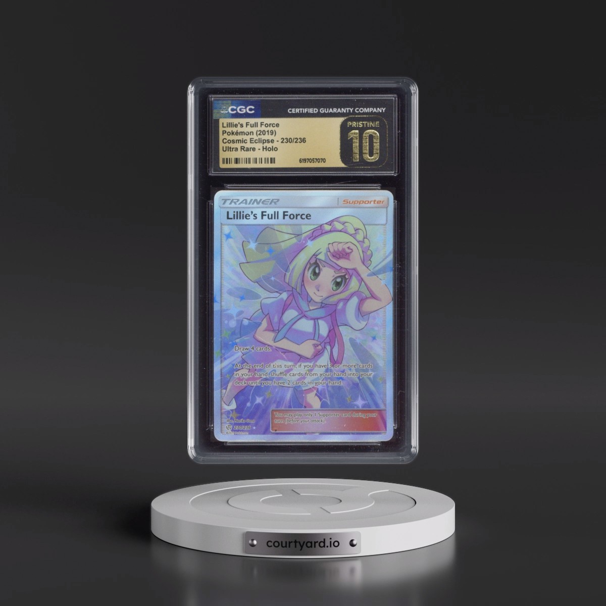 2019 Cosmic Eclipse Lillie's Full Force - Ultra Rare Holo #230/236 CGC 10