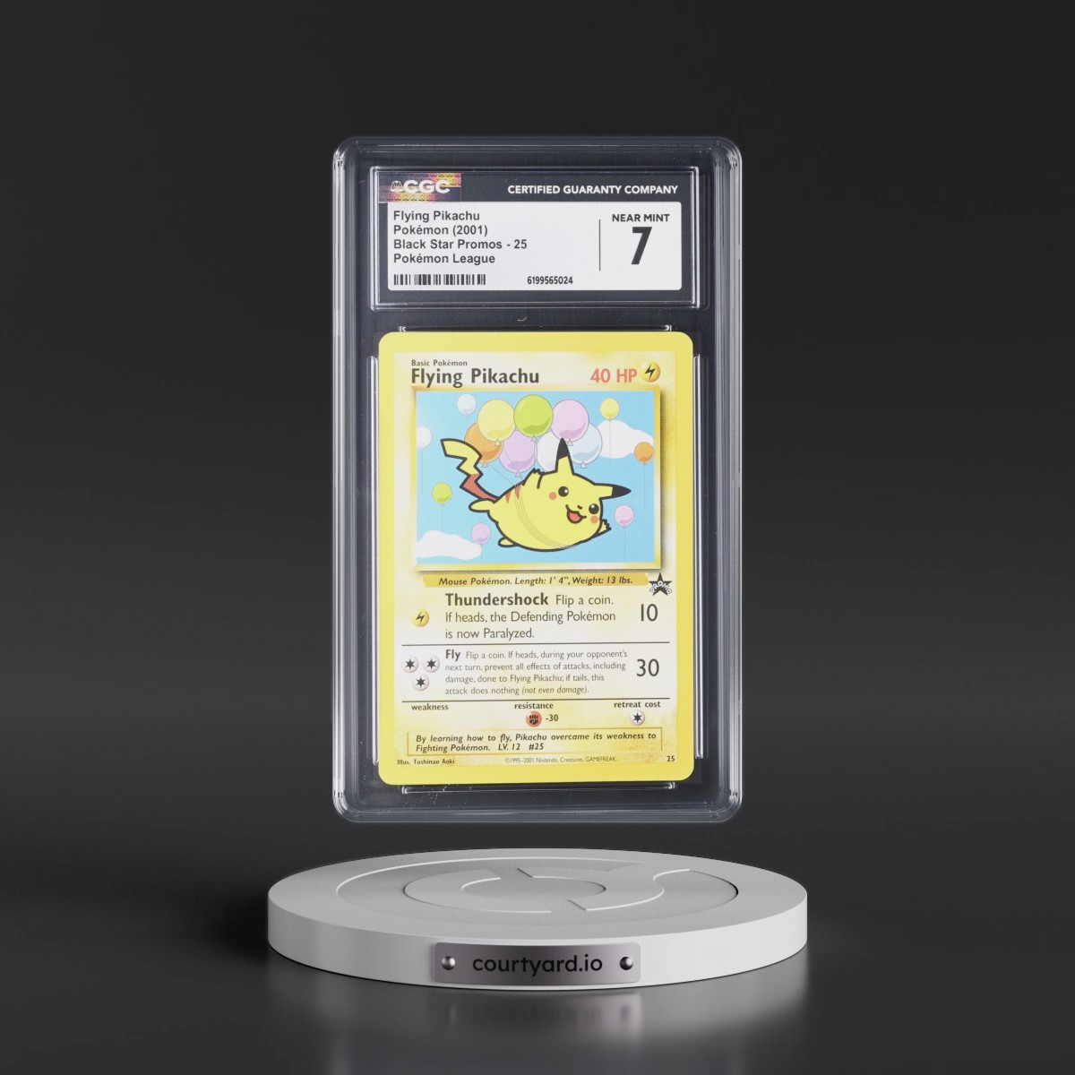 1999 Black Star Promos #25 Flying Pikachu - Pokémon League (CGC 7 NM)