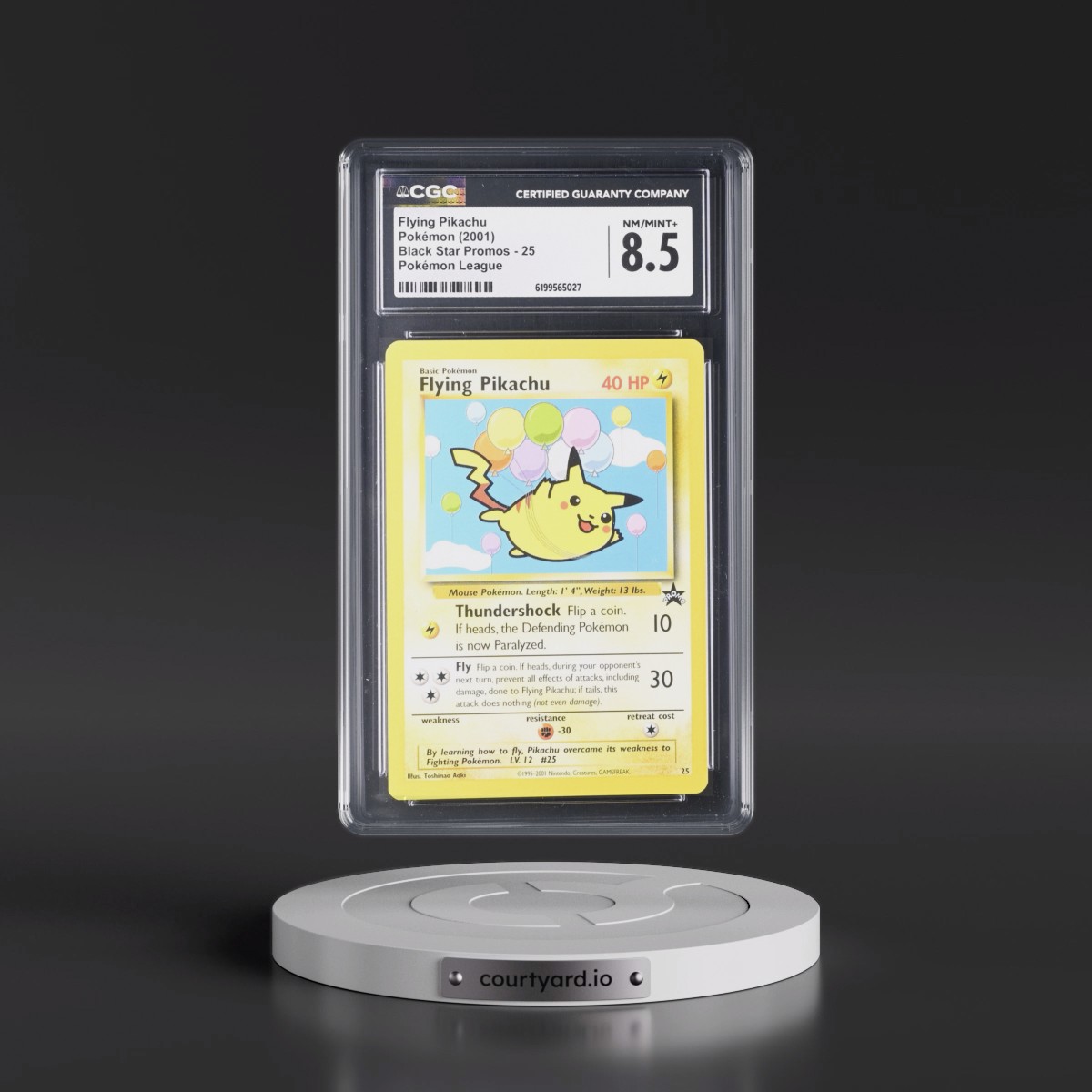 1999 Black Star Promos Flying Pikachu - Pokémon League #25 CGC 8.5
