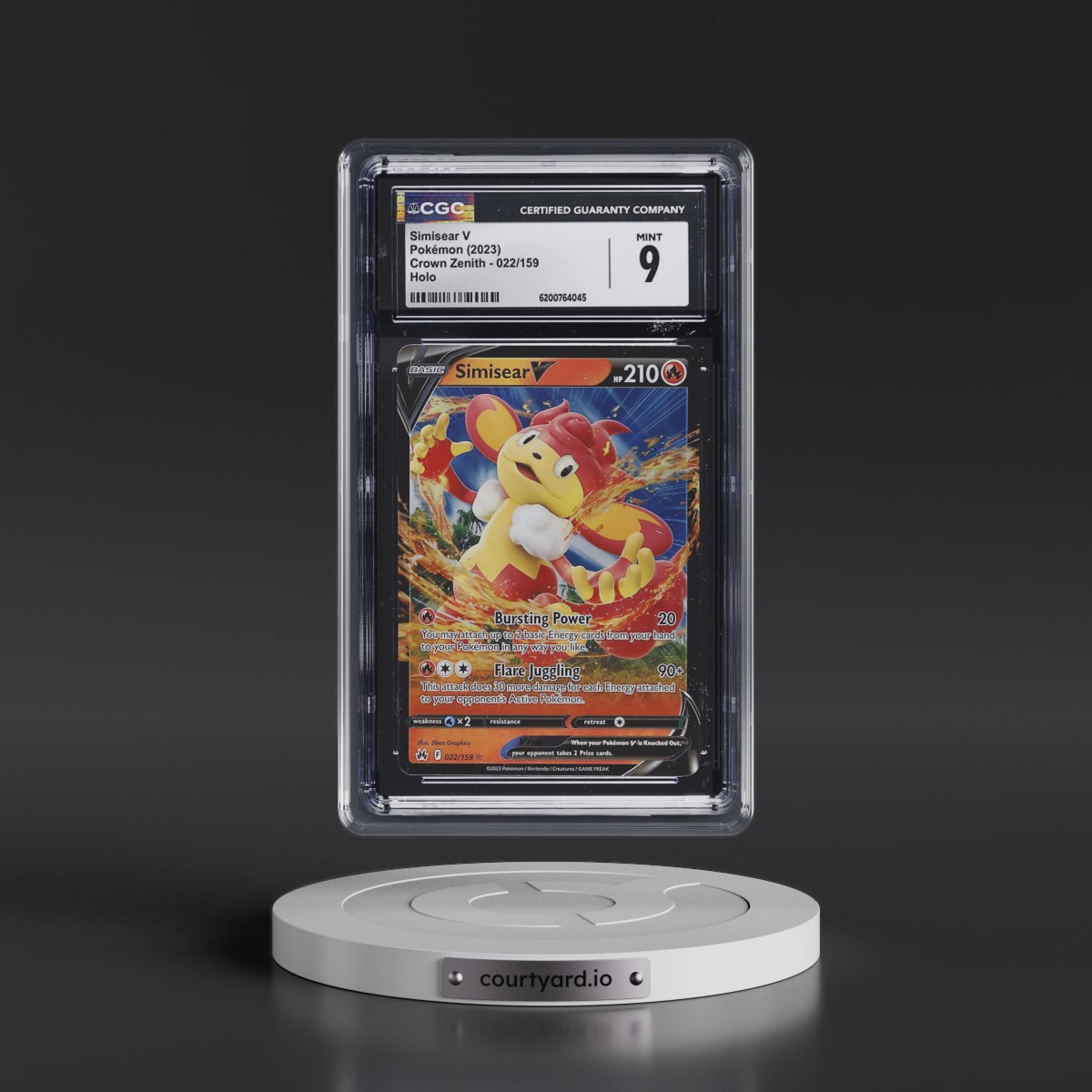 2023 Crown Zenith #022/159 Simisear V - Holo (CGC 9 MINT)