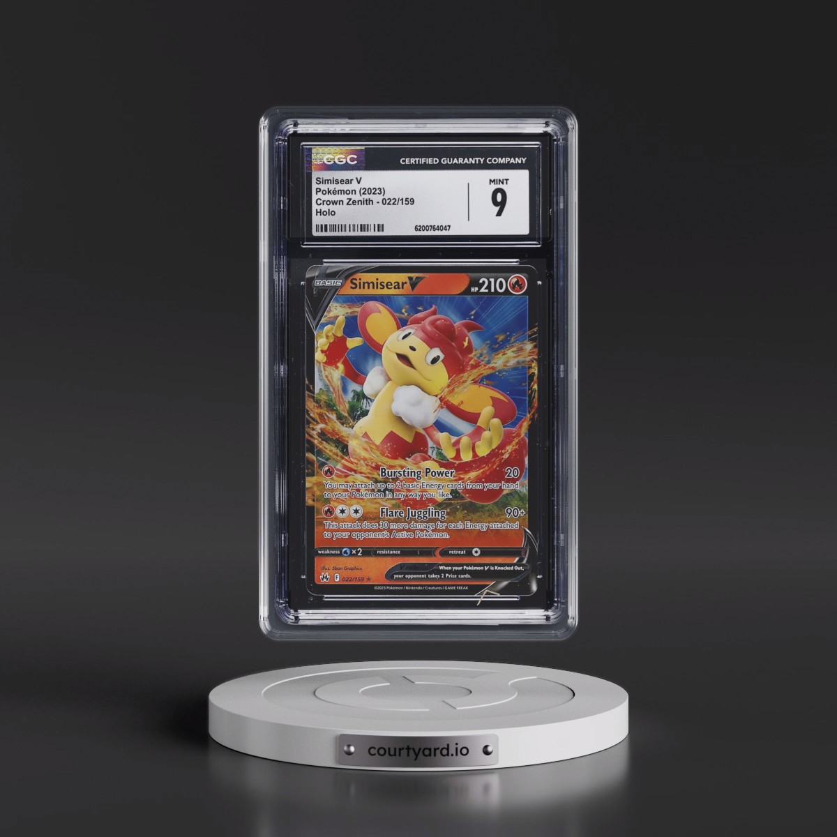 2023 Crown Zenith #022/159 Simisear V - Holo (CGC 9 MINT)