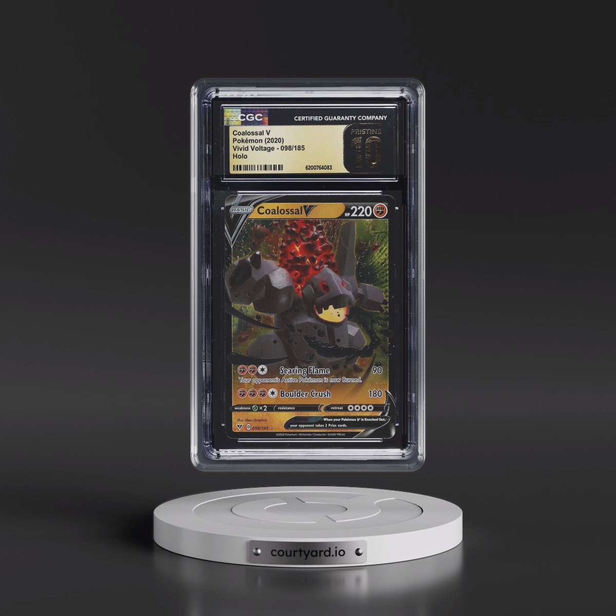 2020 Vivid Voltage #098/185 Coalossal V - Holo (CGC 10 PRISTINE)