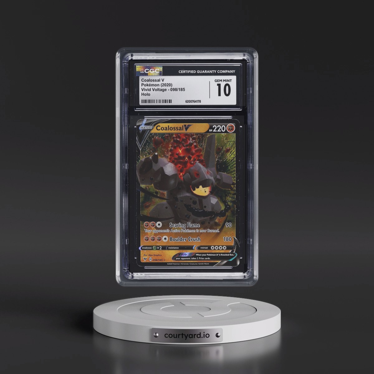 2020 Vivid Voltage Coalossal V - Holo #098/185 CGC 10