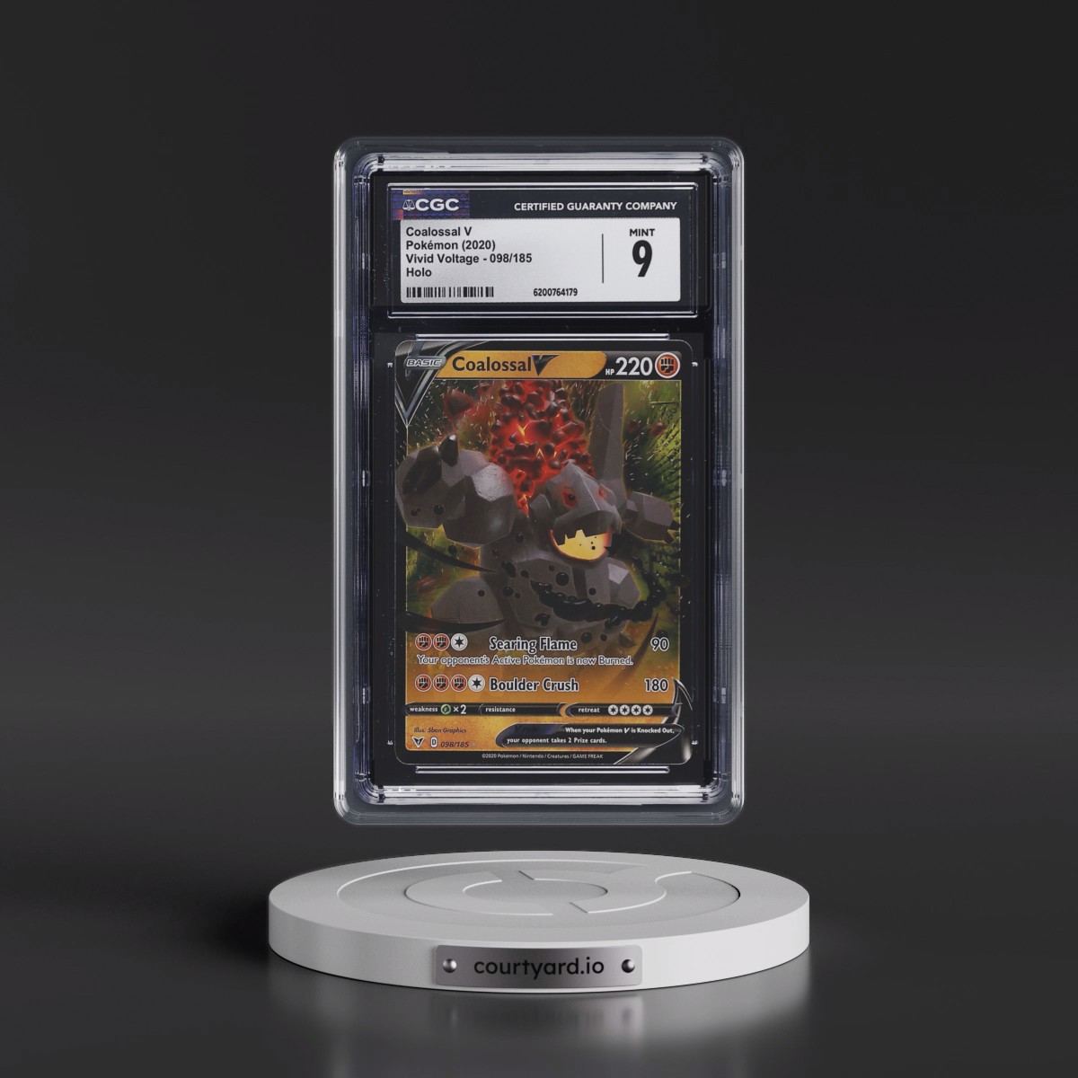 2020 Vivid Voltage #098/185 Coalossal V - Holo (CGC 9 MINT)