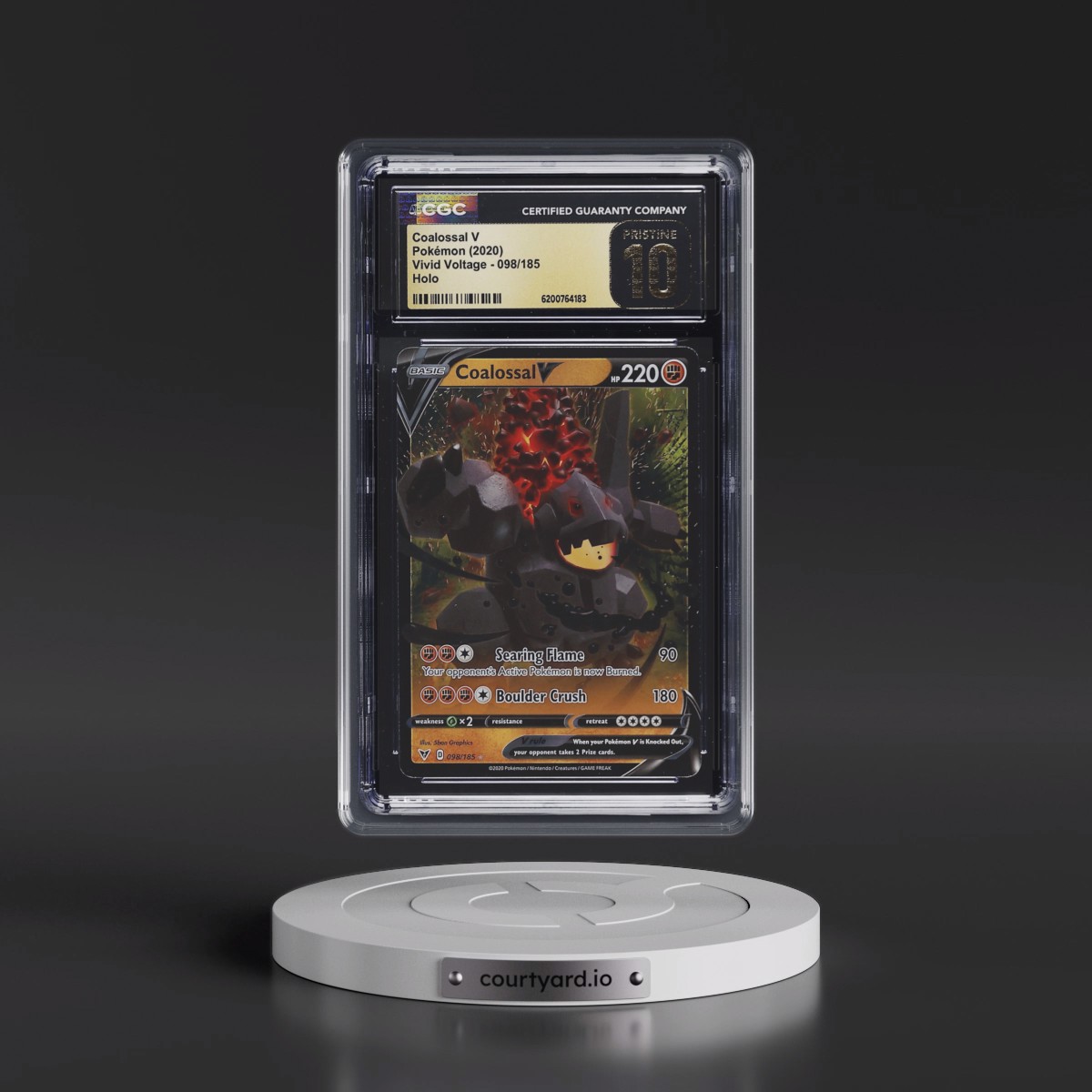 2020 Vivid Voltage #098/185 Coalossal V - Holo (CGC 10 PRISTINE)