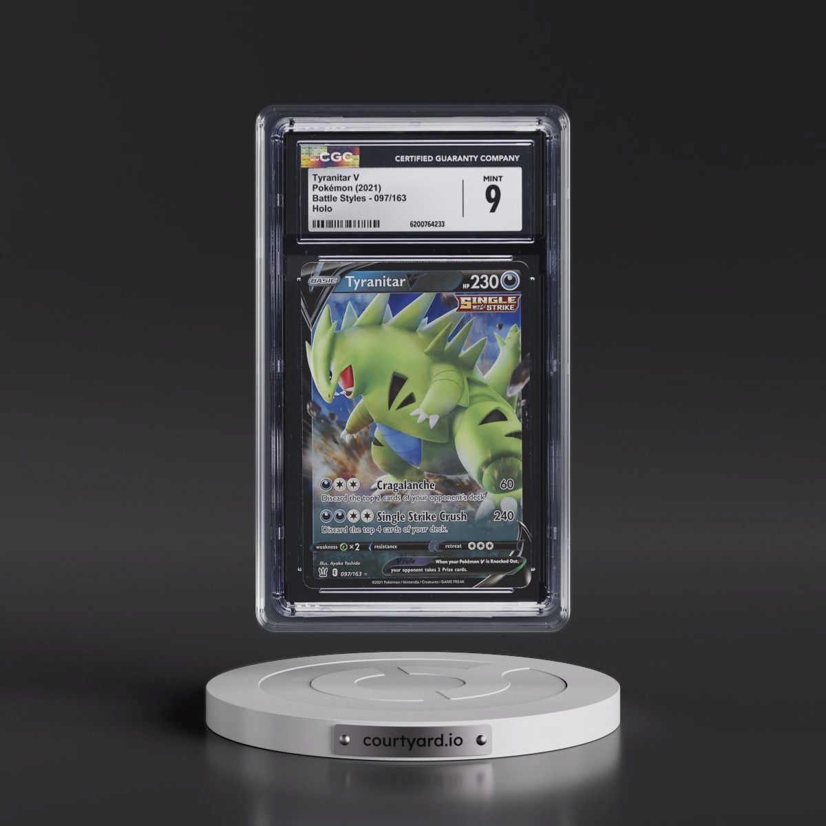2021 Battle Styles Tyranitar V - Holo #097/163 CGC 9