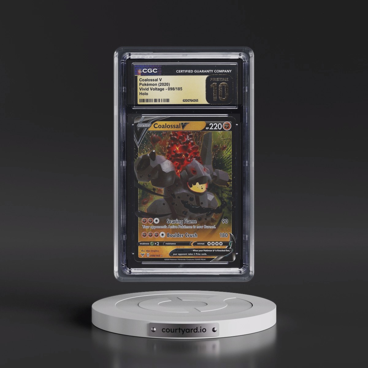 2020 Vivid Voltage #098/185 Coalossal V - Holo (CGC 10 PRISTINE)