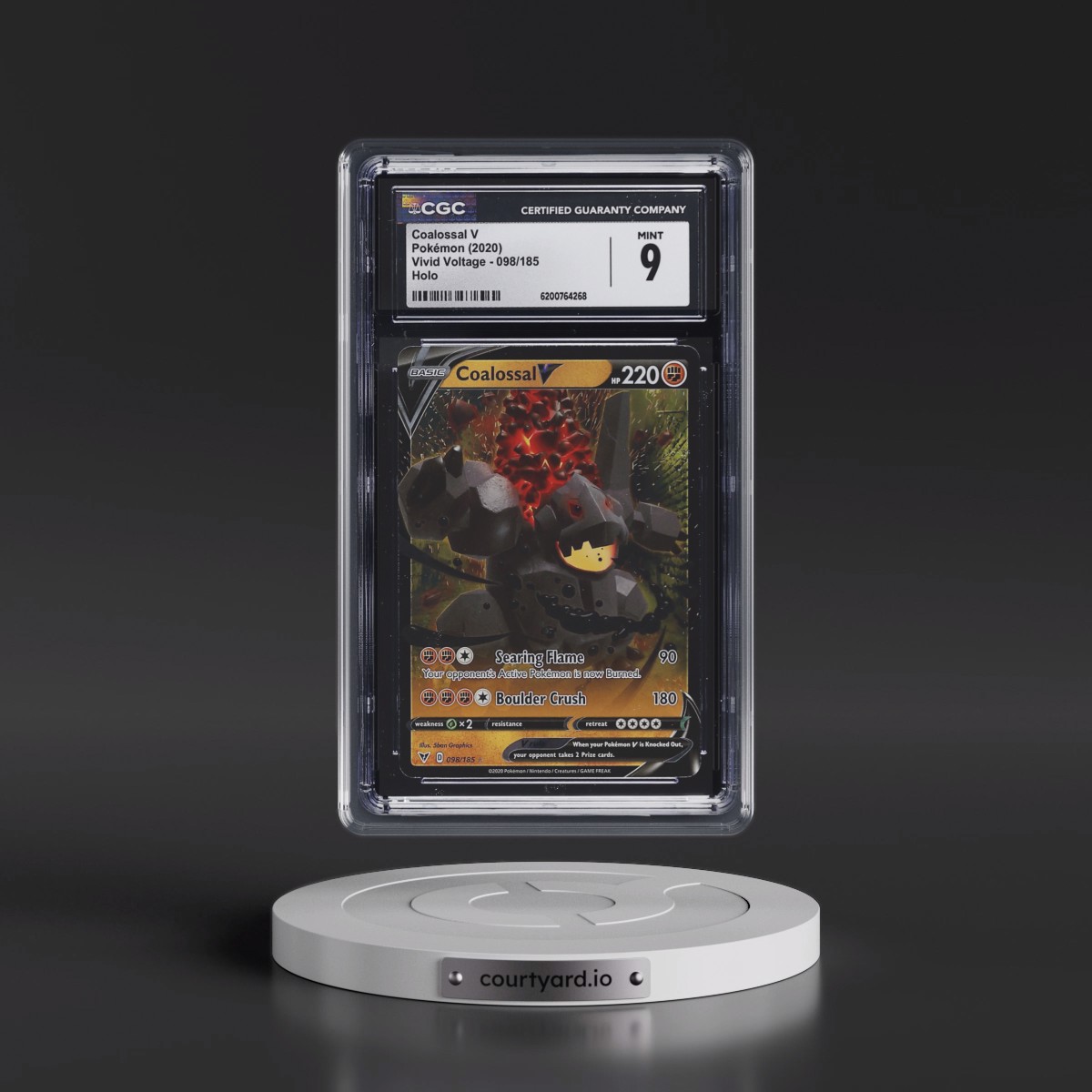 2020 Vivid Voltage #098/185 Coalossal V - Holo (CGC 9 MINT)