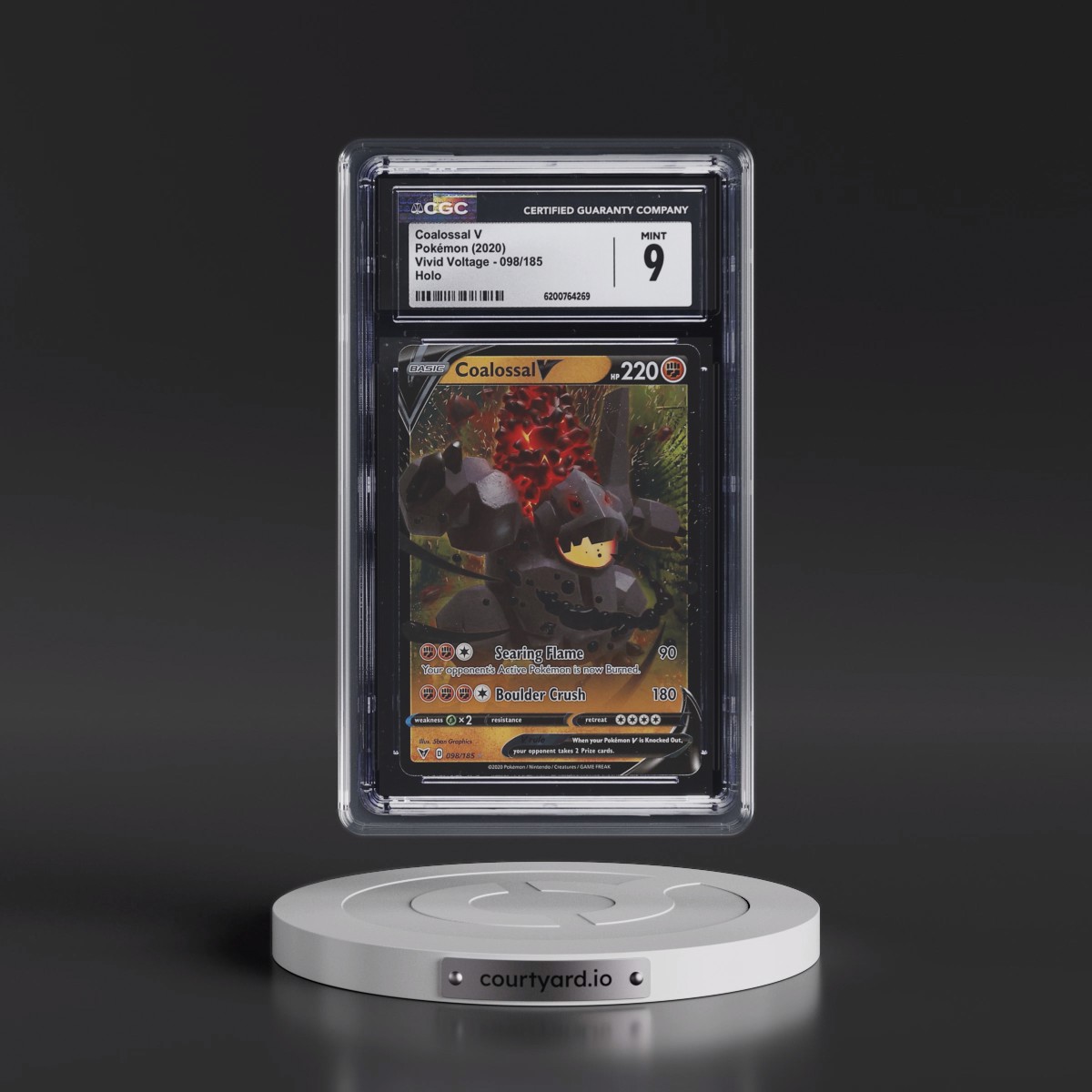 2020 Vivid Voltage #098/185 Coalossal V - Holo (CGC 9 MINT)