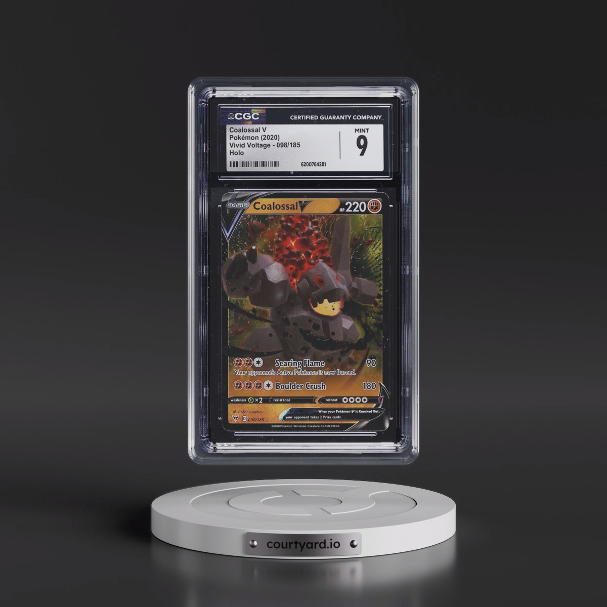 2020 Vivid Voltage #098/185 Coalossal V - Holo (CGC 9 MINT)