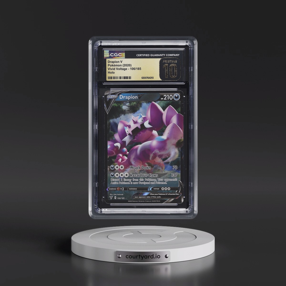 2020 Vivid Voltage Drapion V - Holo #106/185 CGC 10
