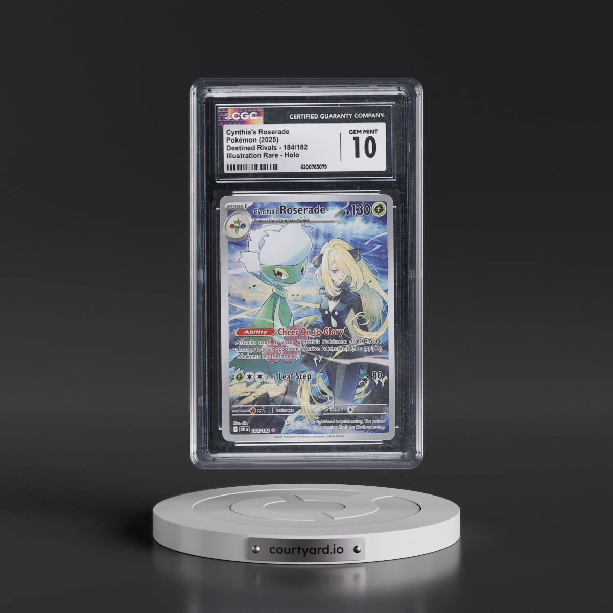 2025 Destined Rivals - DRI EN #184/182 Cynthia's Roserade - Illustration Rare Holo (CGC 10 GEM MINT)