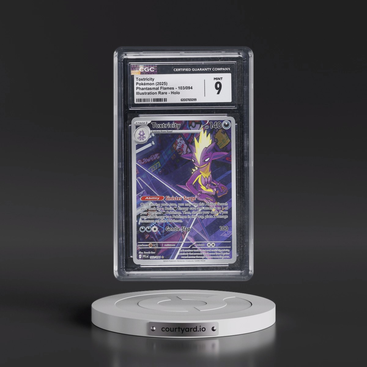 2025 Phantasmal Flames - PFL EN Toxtricity - Illustration Rare Holo #103/094 CGC 9