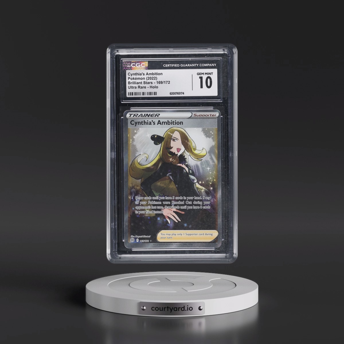 2022 Brilliant Stars #169/172 Cynthia's Ambition - Ultra Rare Holo (CGC 10 GEM MINT)