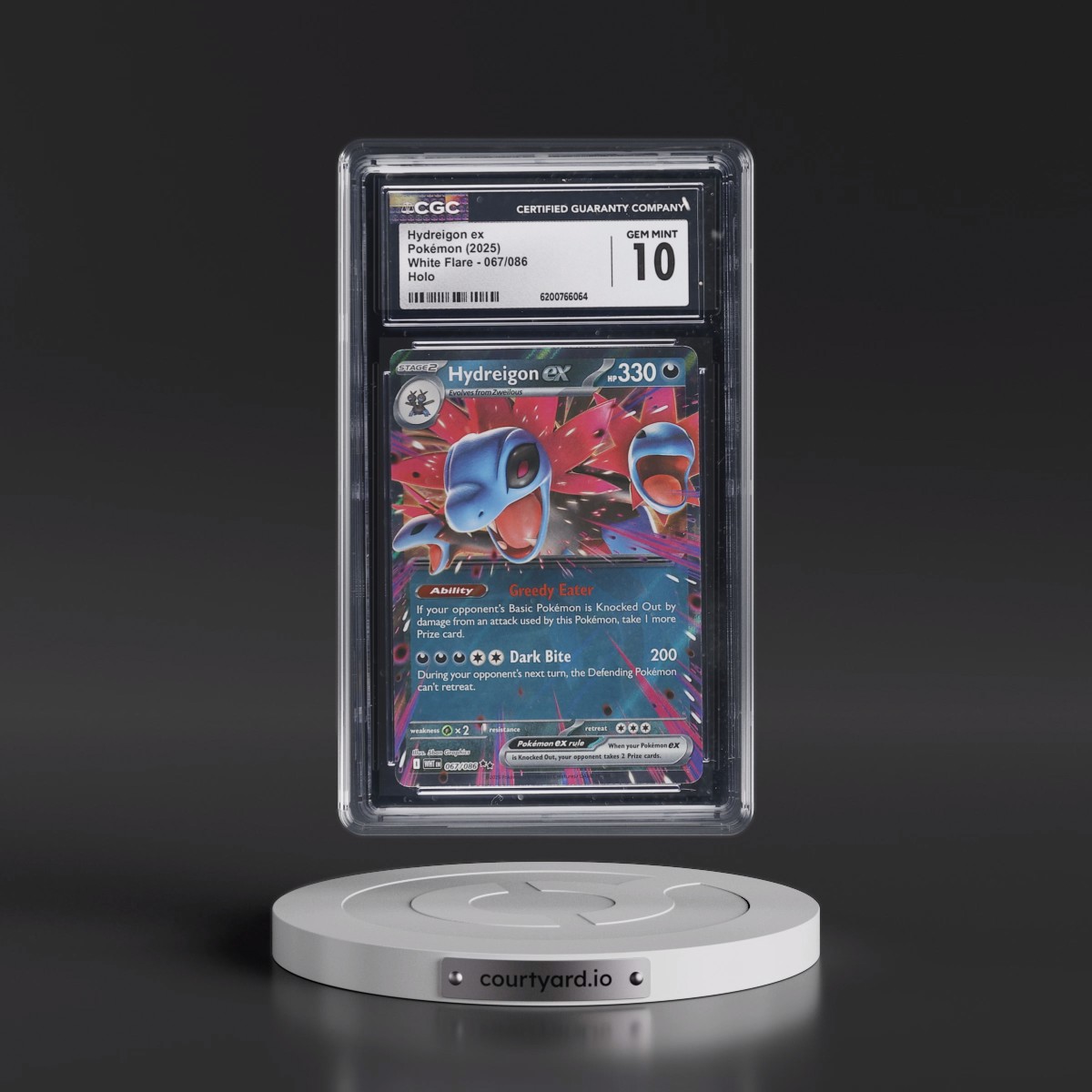 2025 White Flare - WHT EN #067/086 Hydreigon ex - Holo (CGC 10 GEM MINT)