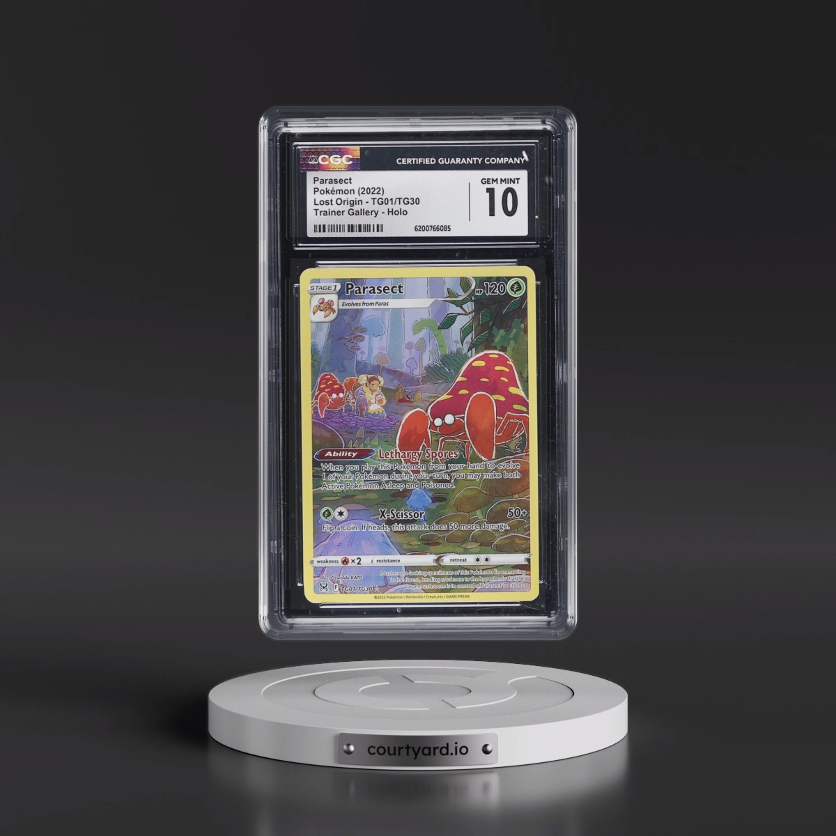 2022 Lost Origin Parasect - Trainer Gallery Holo #TG01/TG30 CGC 10