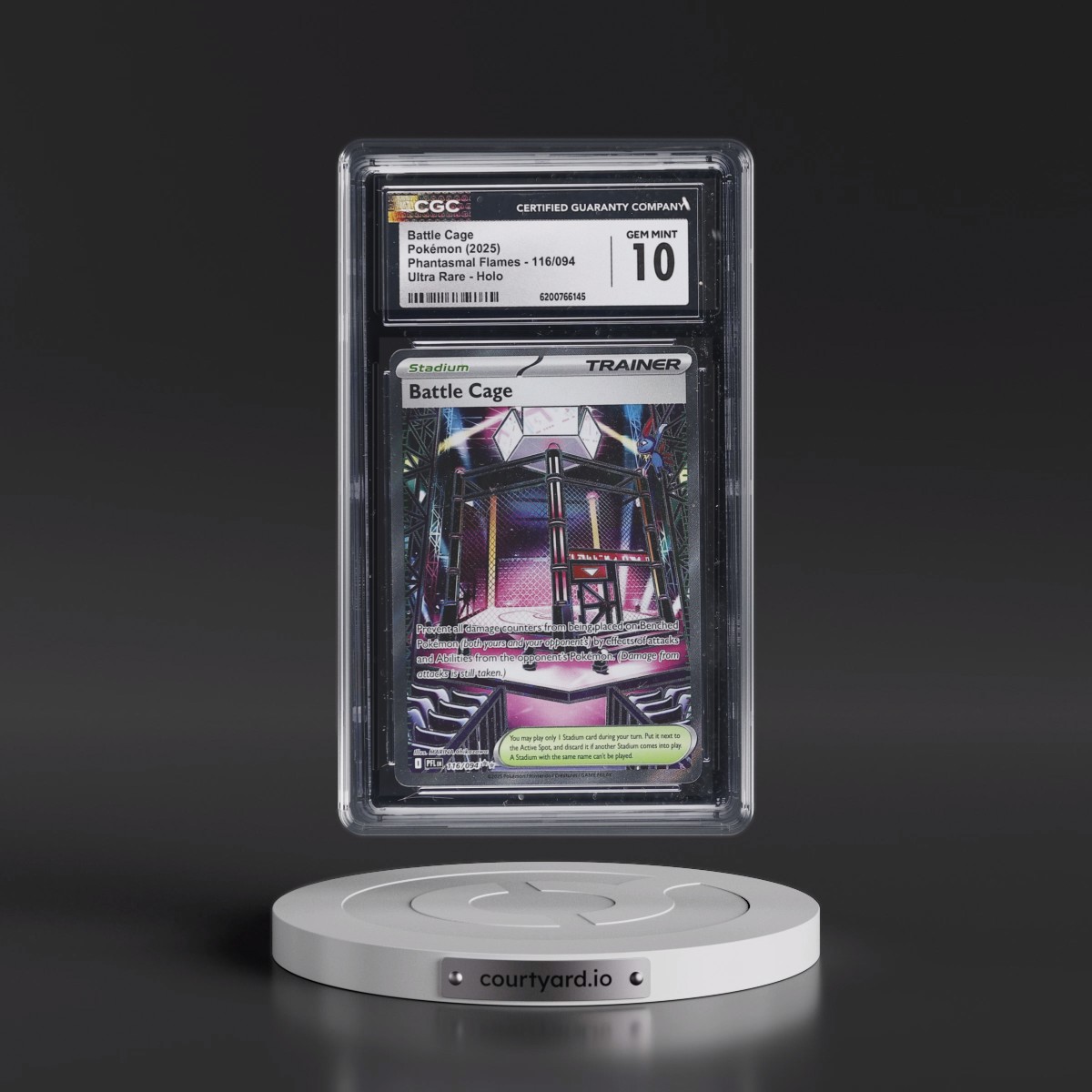 2025 Phantasmal Flames - PFL EN Battle Cage - Ultra Rare Holo #116/094 CGC 10