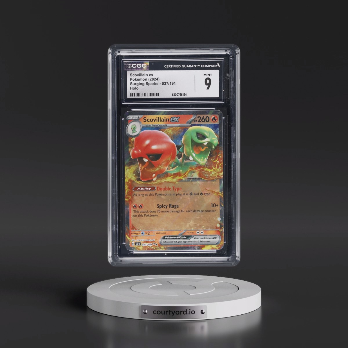 2024 Surging Sparks - SSP EN #037/191 Scovillain ex - Holo (CGC 9 MINT)