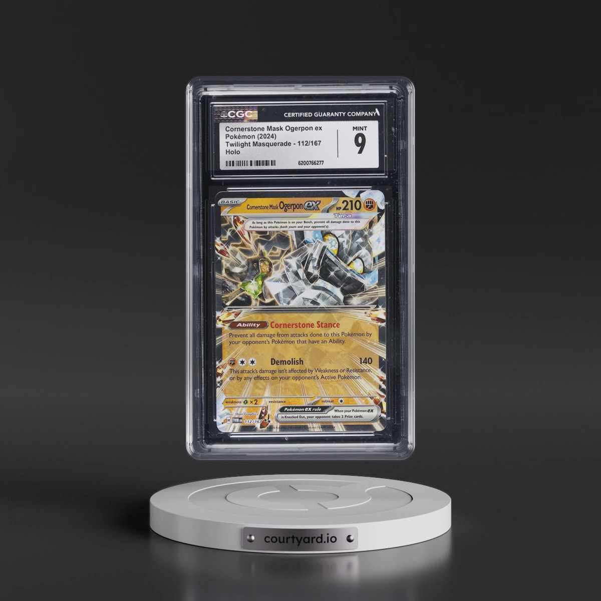 2024 Twilight Masquerade - TWM EN Cornerstone Mask Ogerpon ex - Holo #112/167 CGC 9