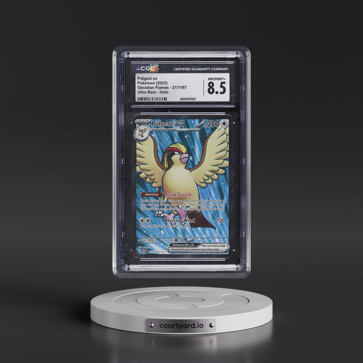 2023 Obsidian Flames - OBF EN #217/197 Pidgeot ex - Ultra Rare Holo (CGC 8.5 NM-MT+)