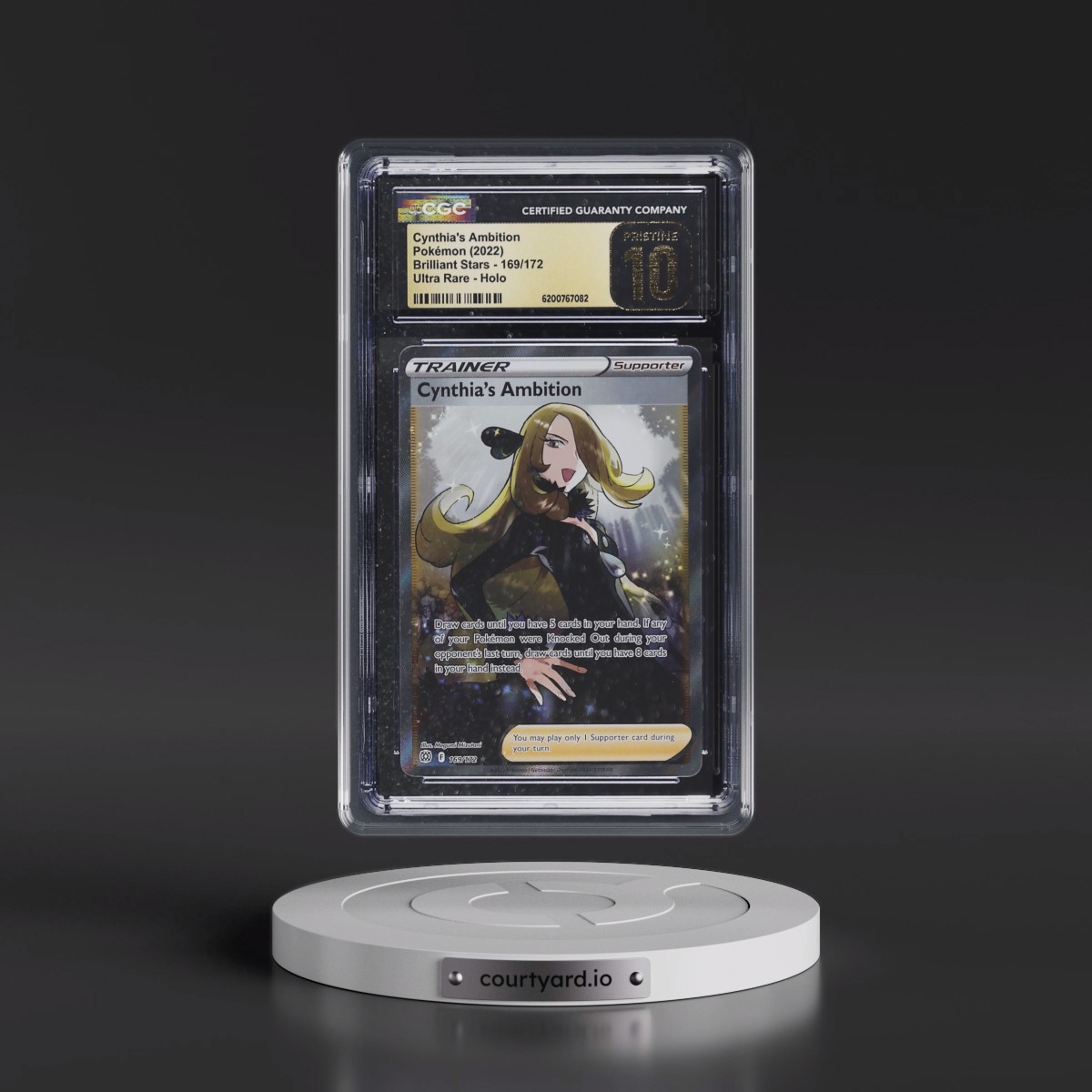 2022 Brilliant Stars #169/172 Cynthia's Ambition - Ultra Rare Holo (CGC 10 PRISTINE)