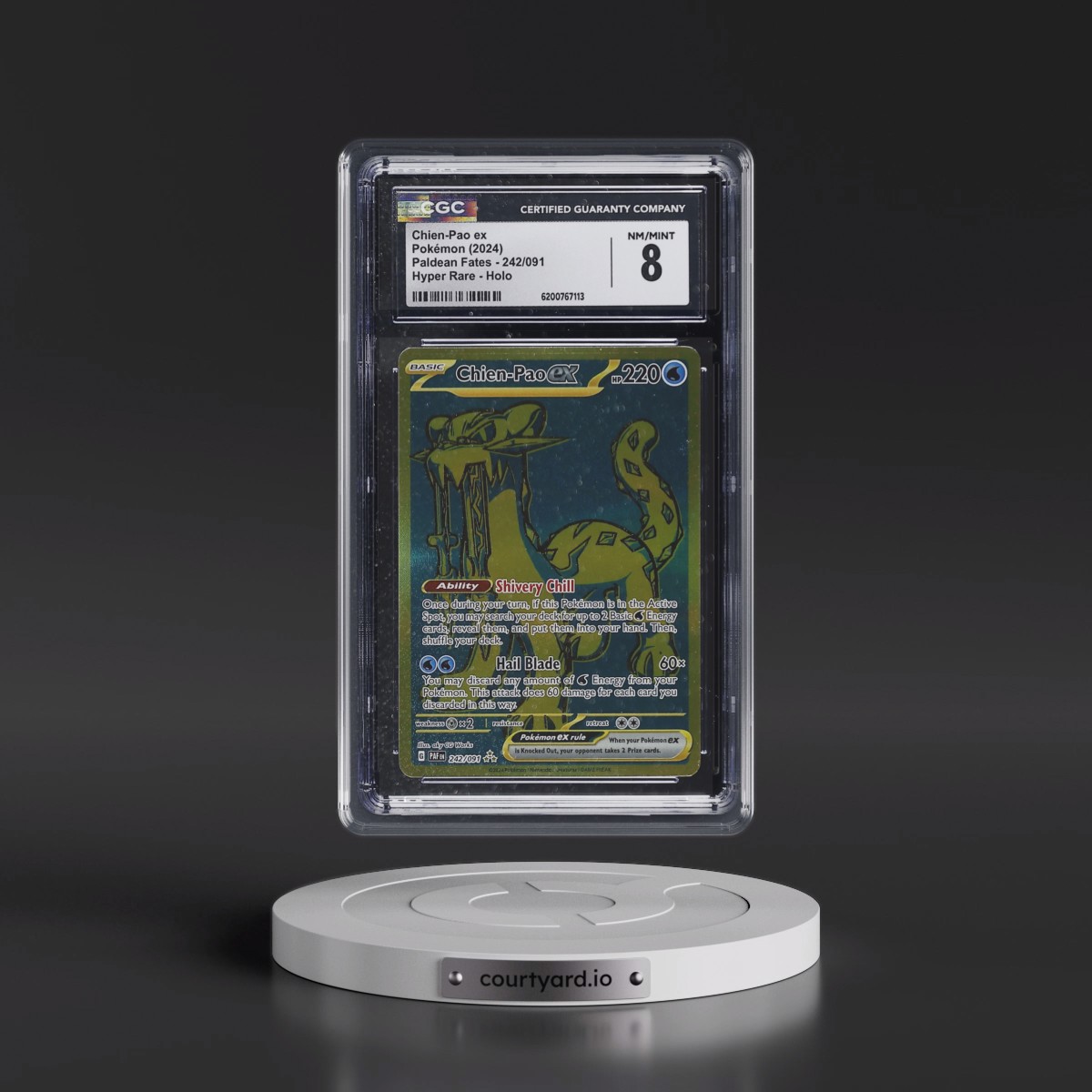 2024 Paldean Fates - PAF EN #242/091 Chien-Pao ex - Hyper Rare Holo (CGC 8 NM-MT)