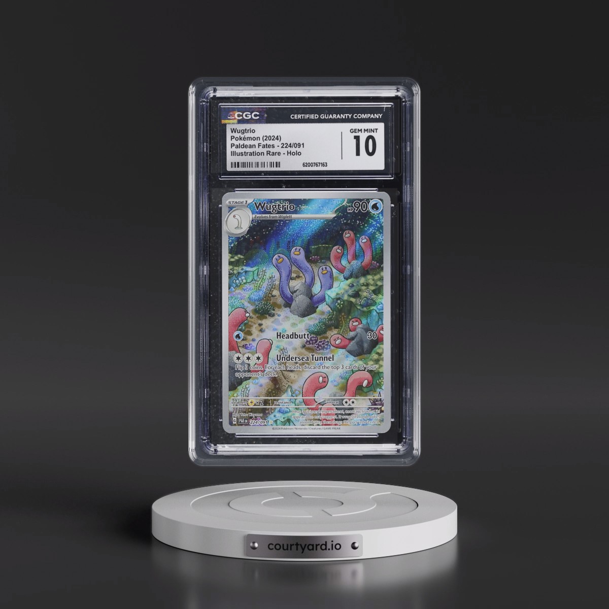 2024 Paldean Fates - PAF EN Wugtrio - Illustration Rare Holo #224/091 CGC 10